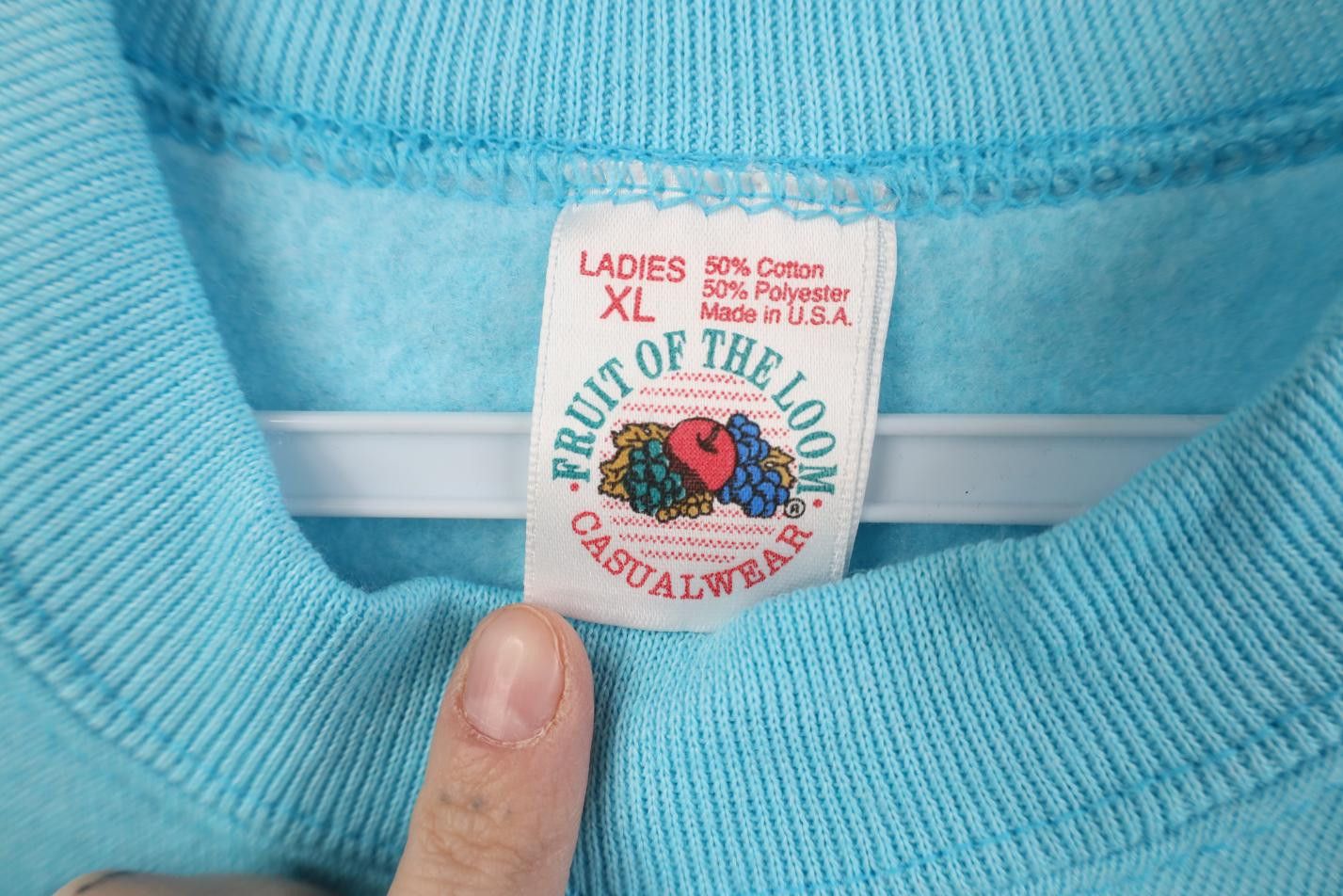 Vintage Vintage 90s Streetwear Raglan Crewneck Sweatshirt Blue USA Size XL / US 12-14 / IT 48-50 - 4 Thumbnail