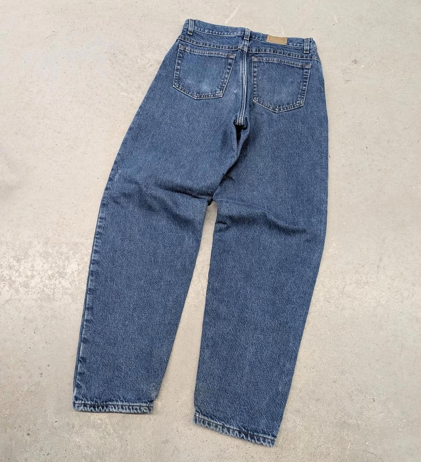 L.L. Bean Vintage 80s L.L. Bean Flannel Lined Made in USA Blue Jeans Size US 28 / EU 44 - 2 Thumbnail
