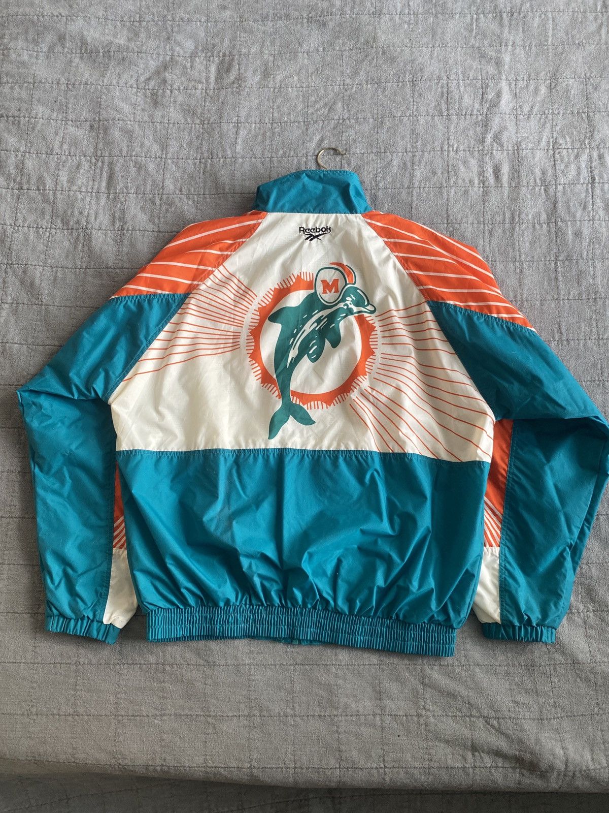 image of Nfl x Pro Line Miami Dolphins Reebok Vintage Jacket in Teal, Men's (Size XL)