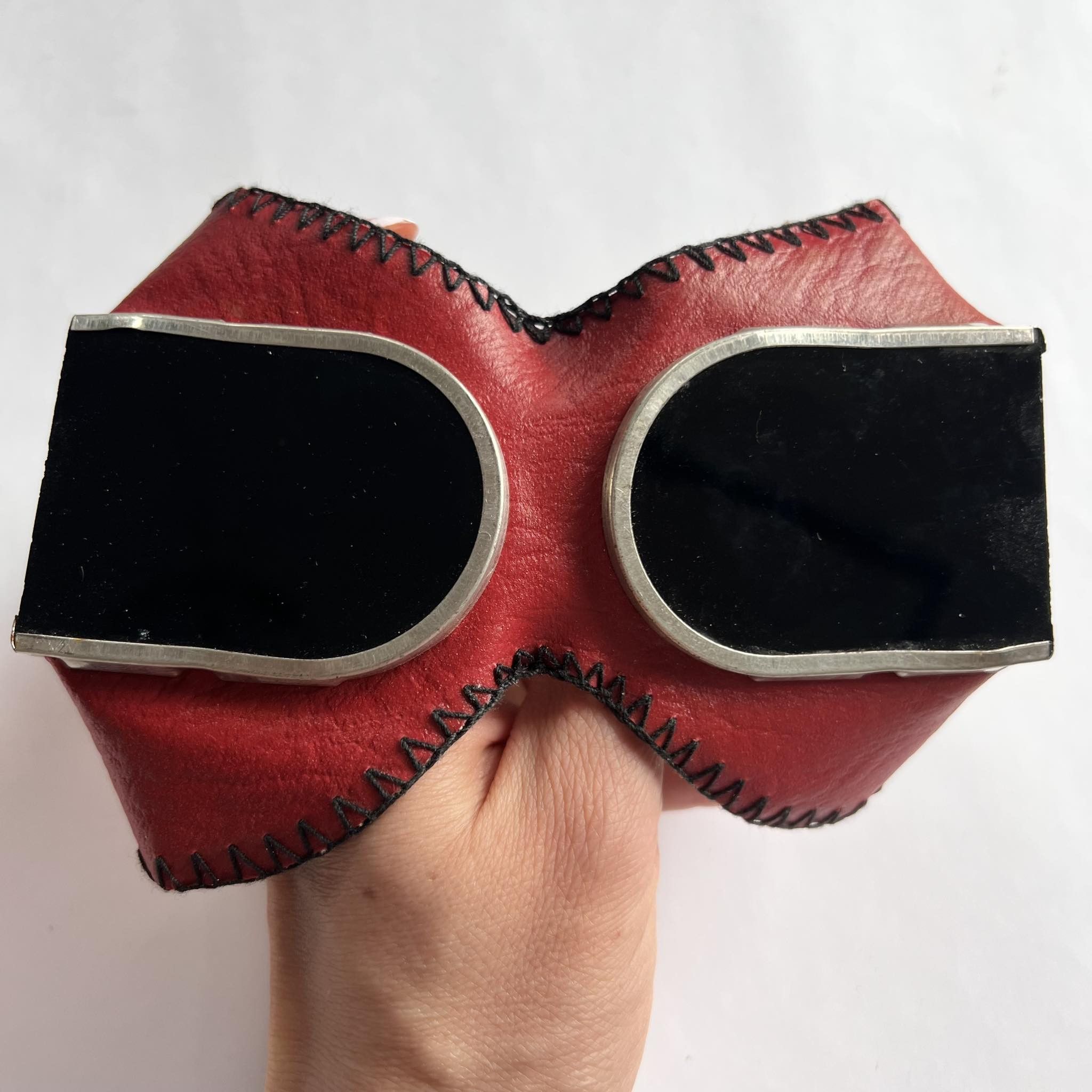 Vintage Rare Vintage USSR Welding Safety Protective Glasses Leather Size ONE SIZE - 4 Thumbnail