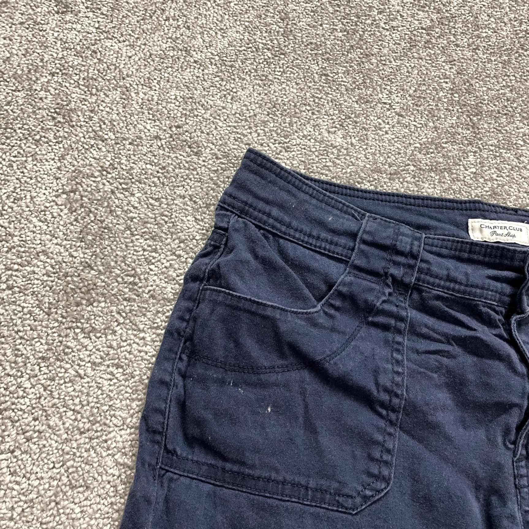 Charter Club Charter Club Bermuda Chino Shorts Womens 10 Navy Blue Mid Rise Casual 34 Waist 13.5 Inseam Size 32" / US 10 / IT 46 - 4 Thumbnail