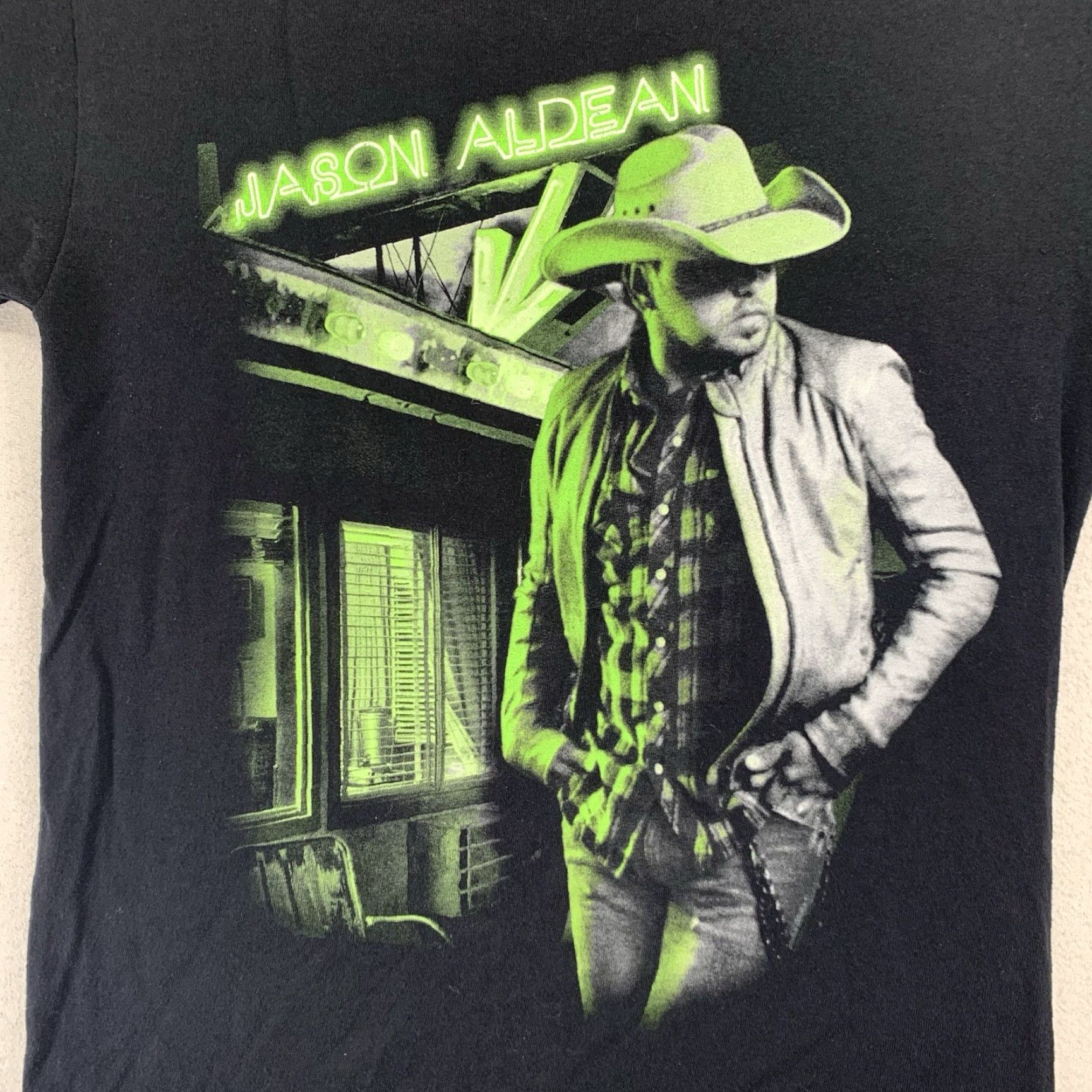 Anvil VINTAGE? No. Jason Aldean T Shirt Women Small Black Anvil 2014 Night Train Tour Concert Tee Size S / US 4 / IT 40 - 4 Thumbnail