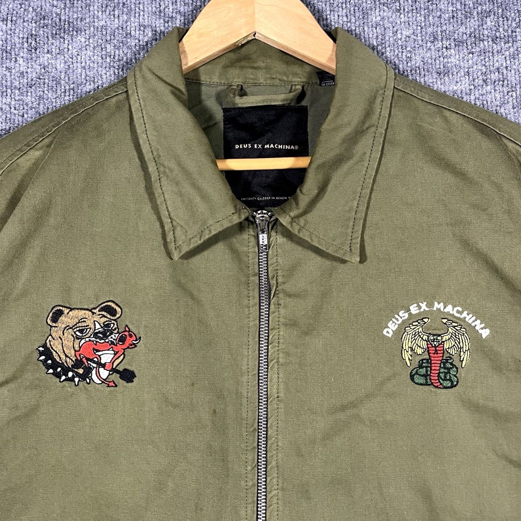 Deus Ex Machina DEUS EX MACHINA Souvenir Jacket Green Biker Embroidered 3XL Mens Mens 3XL Green Jacket Size US XXL / EU 58 / 5 - 4 Thumbnail