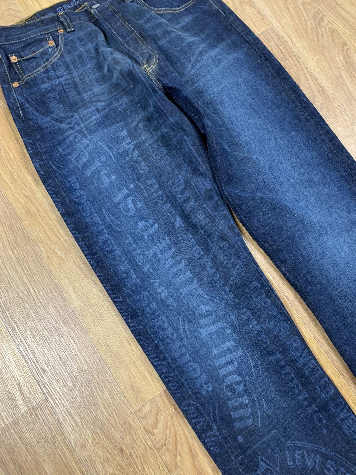 Levi's × Levi's Made & Crafted × Vintage Levi’s Levi Strauss 501 Full Printed Vintage Jeans Size US 33 - 7 Thumbnail