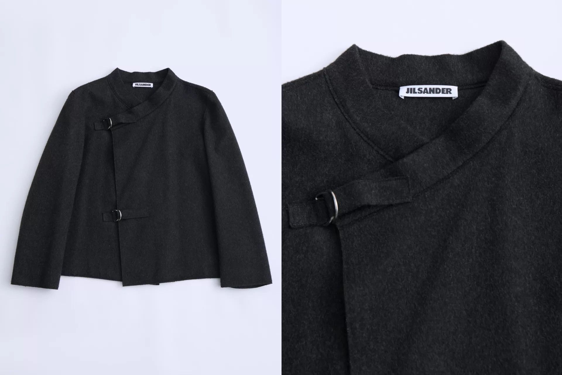 Jil Sander JIL SANDER Asymmetric Wool-Cashmere Short German Short Jkt Size XS / US 0-2 / IT 36-38 - 8 Thumbnail