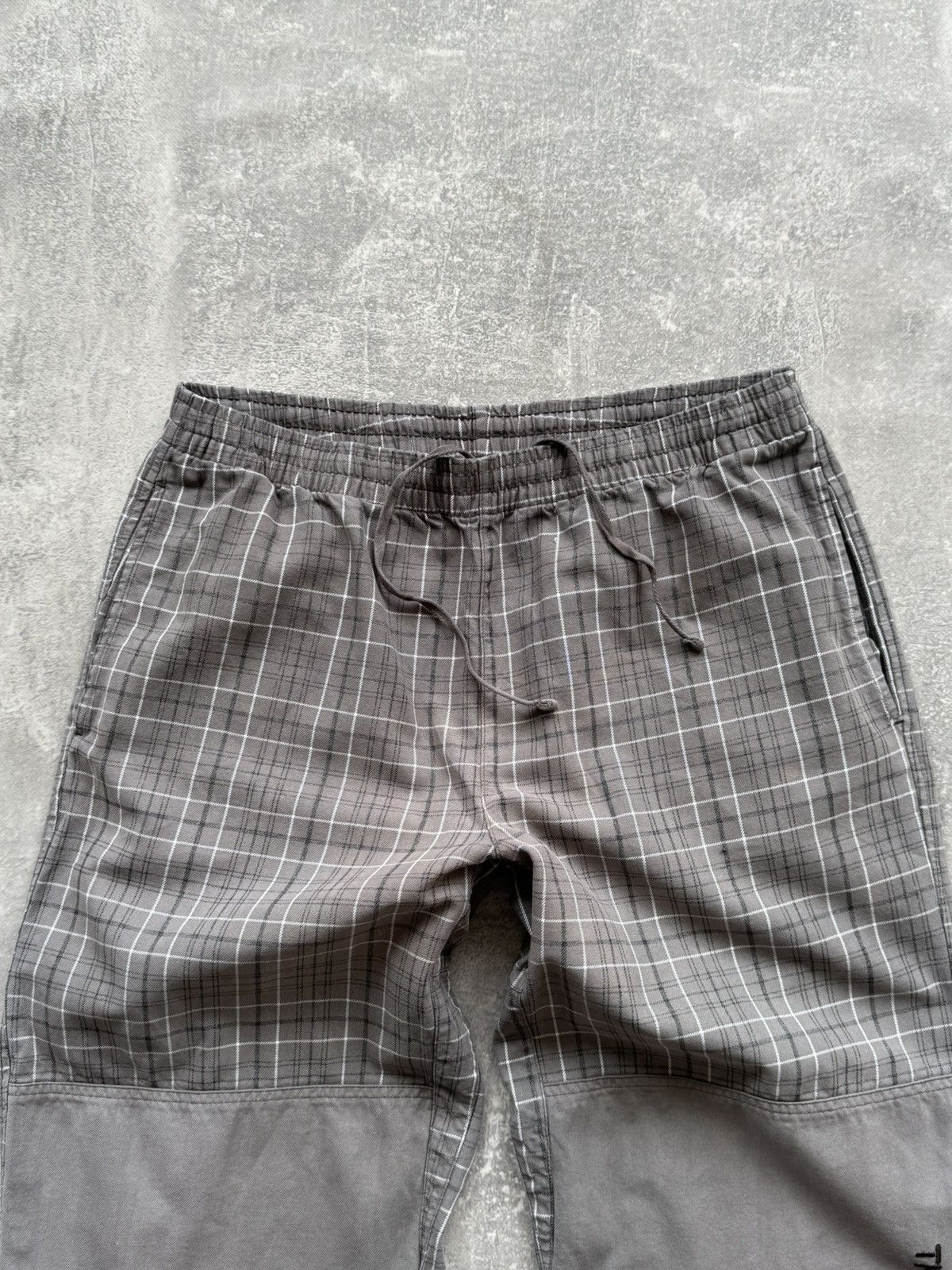 Japanese Brand Vintage Think Pink Climbing Checkered Patchwork Cotton Pants Size US 34 / EU 50 - 2 Thumbnail