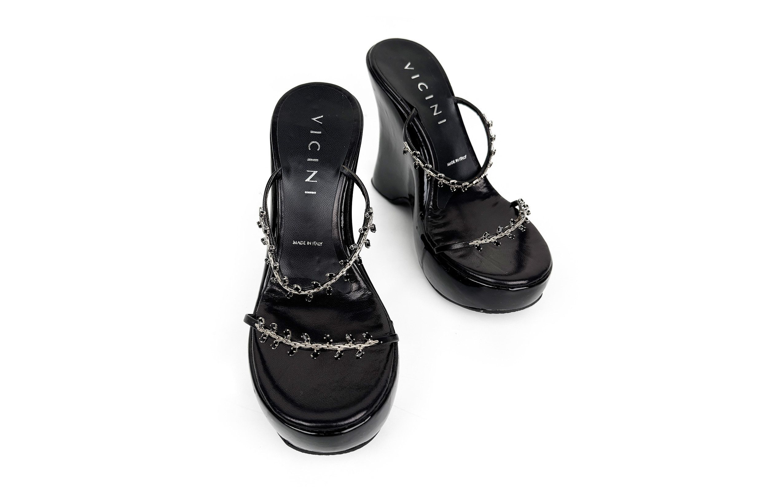 Giuseppe Zanotti Vicini by Zanotti Platform Wedge Mules Crystal Size 36 Size US 6 / IT 36 - 1 Thumbnail