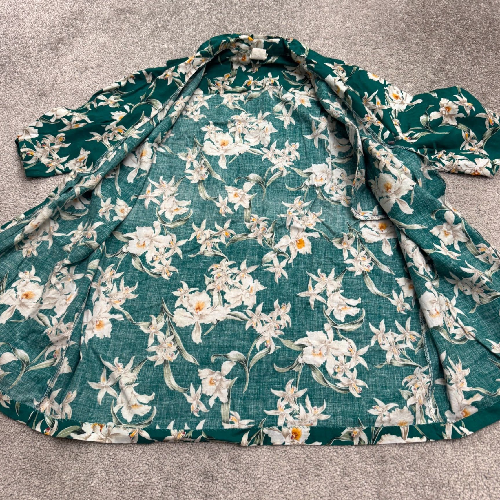 Vintage VINTAGE Royal Creations Hawaiian Button-Down Shirt Mens M Green Floral 90s Retro Tropical Size US M / EU 48-50 / 2 - 3 Thumbnail