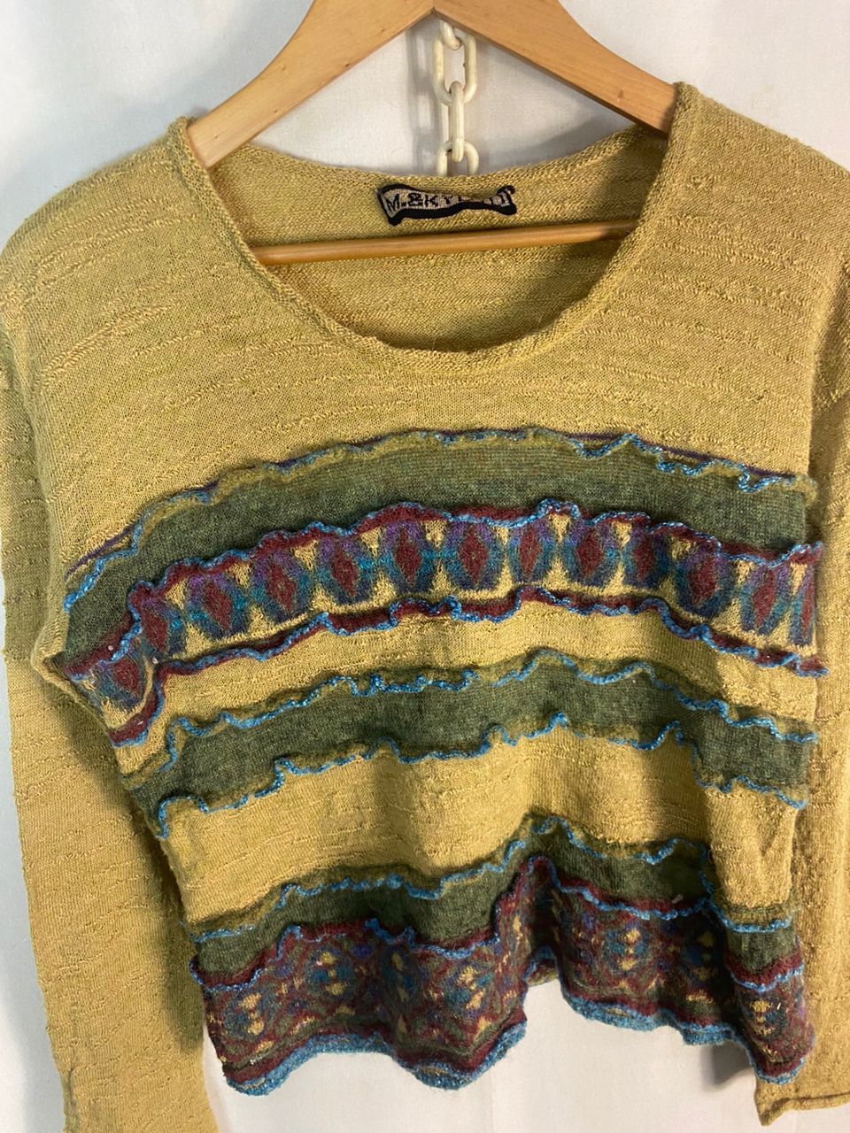 Japanese Brand M.&kyoko multicolor croptop knitwear Size M / US 6-8 / IT 42-44 - 4 Thumbnail