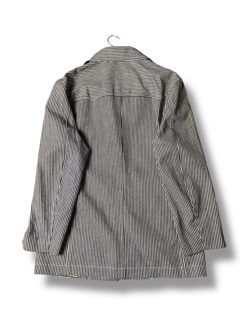 Michel Klein Michel Klein Homme Stripes Jacket with Hidden Button (172) Size US XS / EU 42 / 0 - 2 Thumbnail