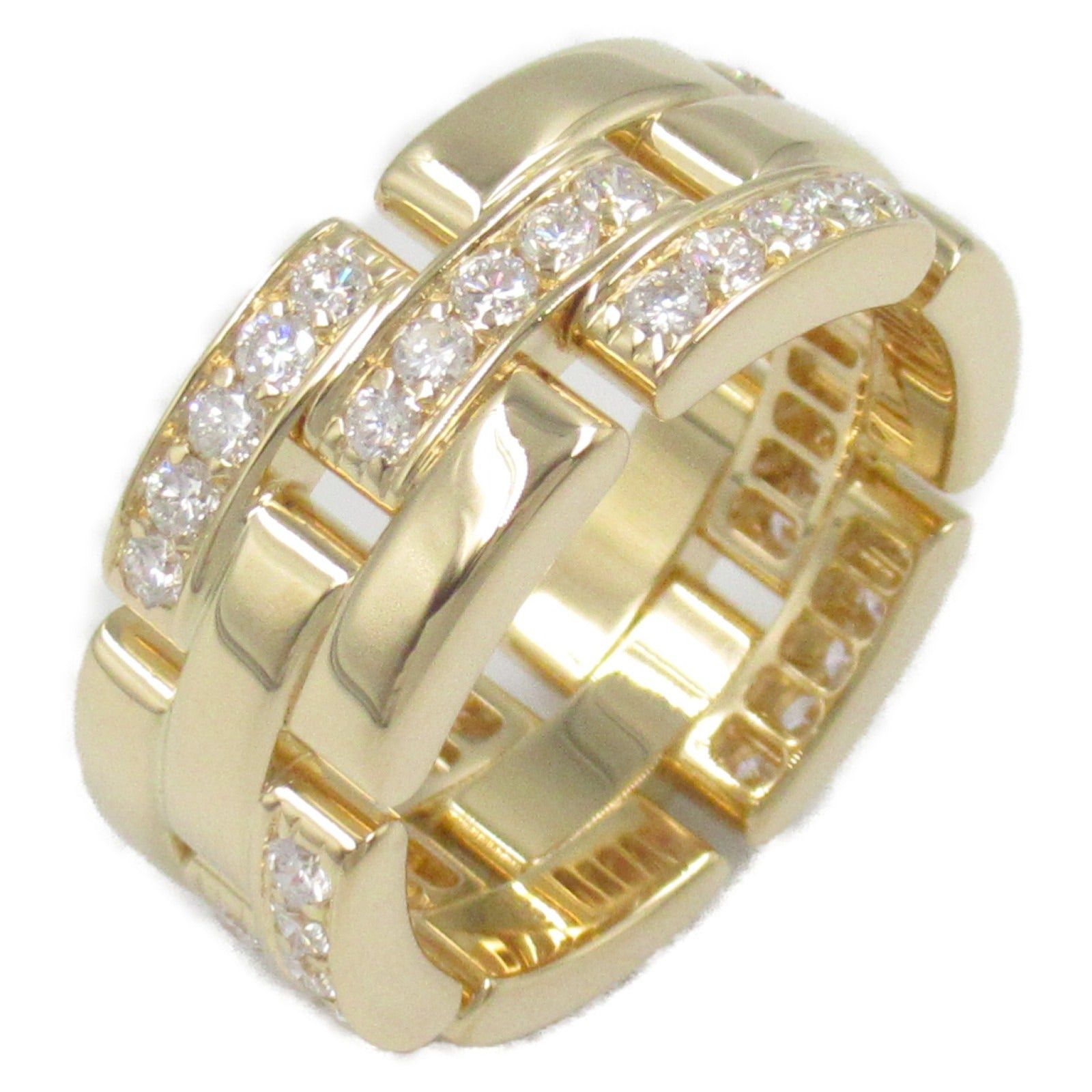 Cartier Cartier Mailon Panthère Half Diamond Ring K18 (Yellow Gold) Clear Size ONE SIZE - 1 Thumbnail