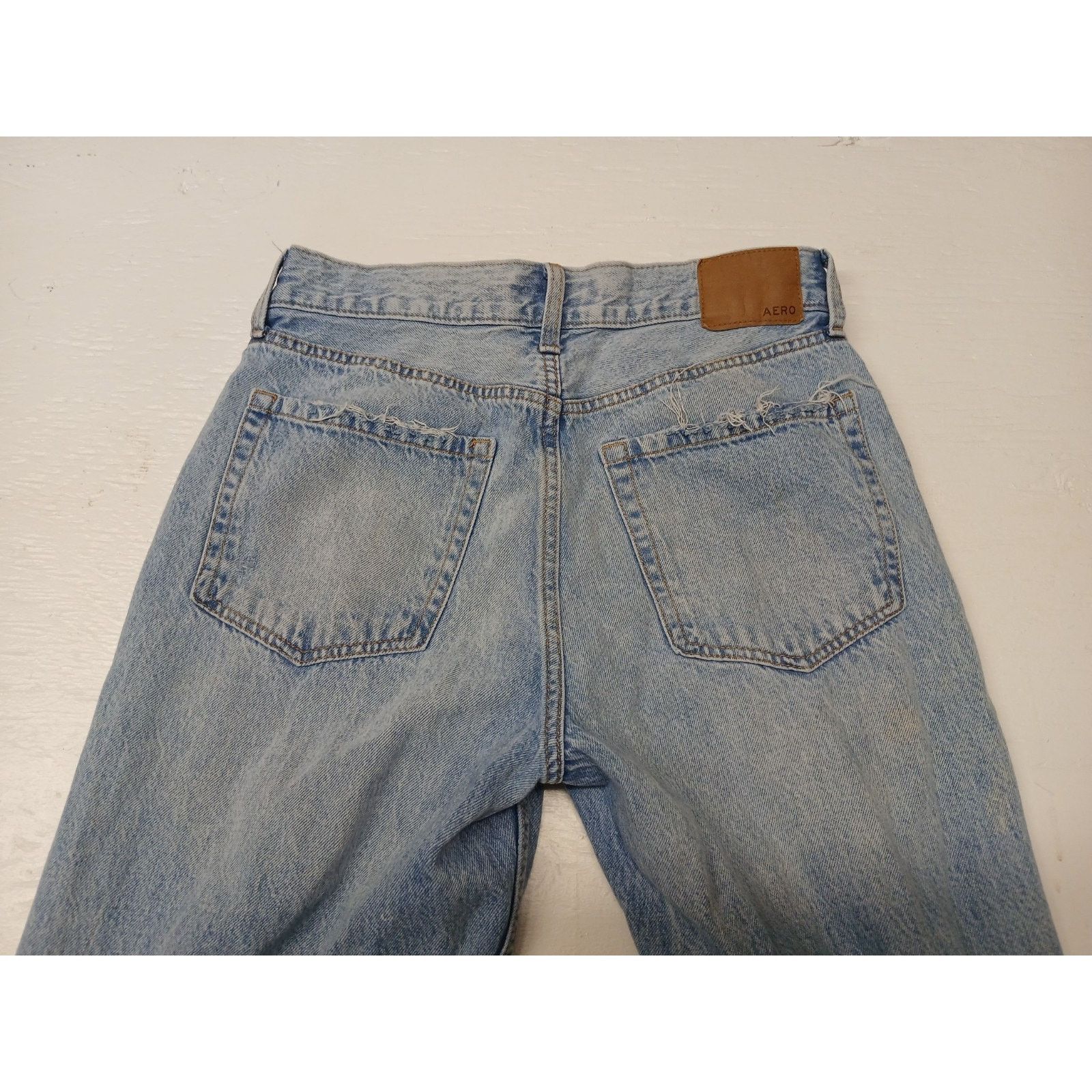 Aeropostale Aéropostale (6R) High Rise Baggy Fit Light Blue Denim Jeans Size 28" / US 6 / IT 42 - 11 Thumbnail