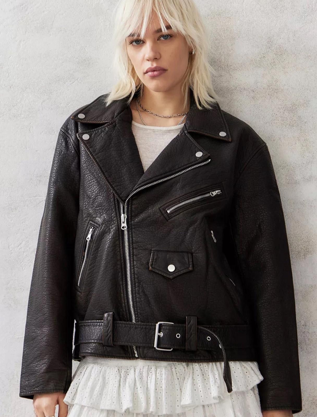 Bdg BDG Oversized Faux Leather Biker Jacket BRAND new SIZE S/8 Size S / US 4 / IT 40 - 5 Thumbnail