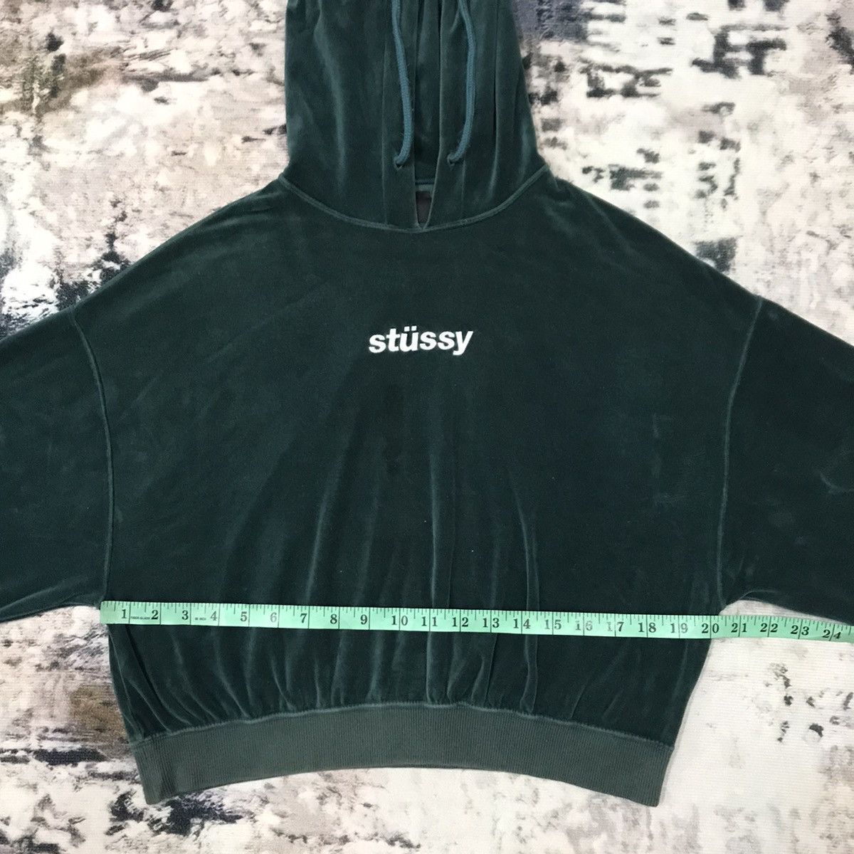 Japanese Brand × Stussy Stussy Center Logo Velvet Sweater Pullover Hoodie Size S / US 4 / IT 40 - 12 Thumbnail