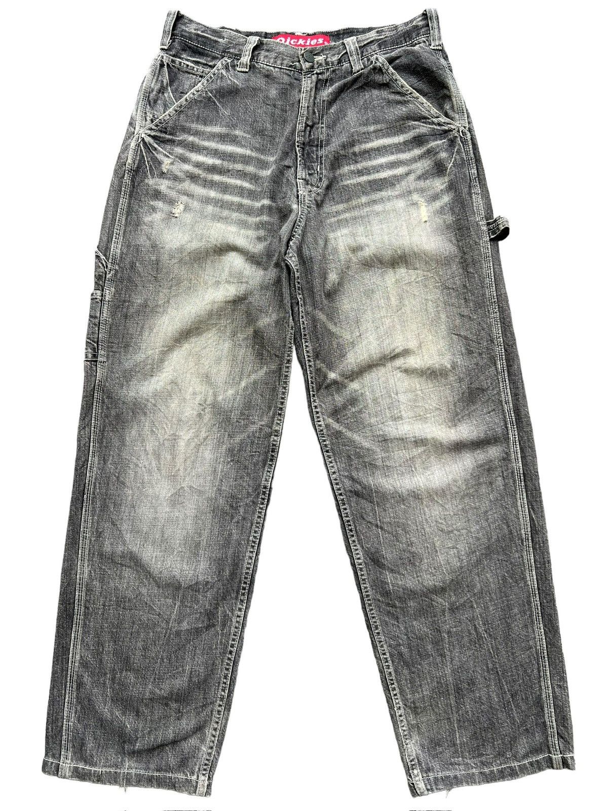 Dickies Vintage 90s Dickies Carpenter Faded Distressed Baggy Pants Size US 32 / EU 48 - 2 Thumbnail
