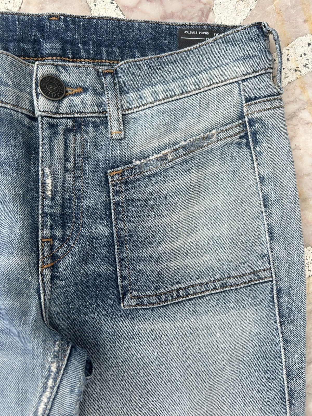 Diesel Diesel D-Ebby Vintage Ripped Flare Jeans Size US 28 / EU 44 - 6 Thumbnail