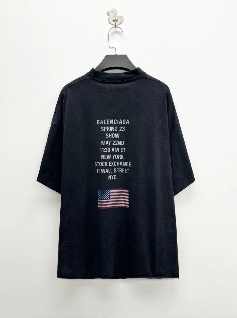 Balenciaga Balenciaga Washed Distressed Black and Blue NYSE Exclusive Size US M / EU 48-50 / 2 - 2 Thumbnail