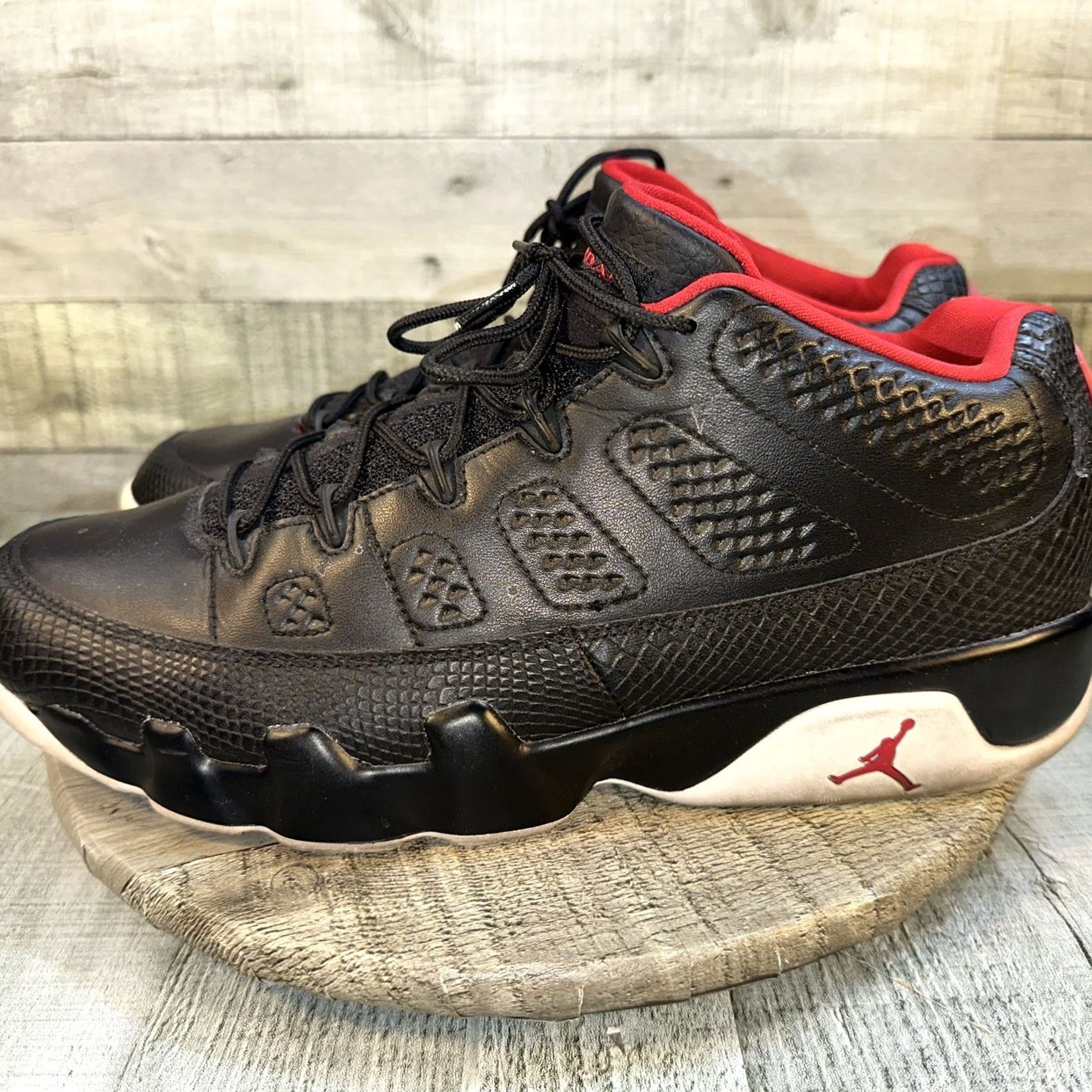 Jordan Brand Air Jordan 9 Retro Low Snakeskin - 11.5 Men's Sneaker, Black, Snakeskin Upper, 2016, 832822-001 Size US 12 / EU 45 - 4 Thumbnail