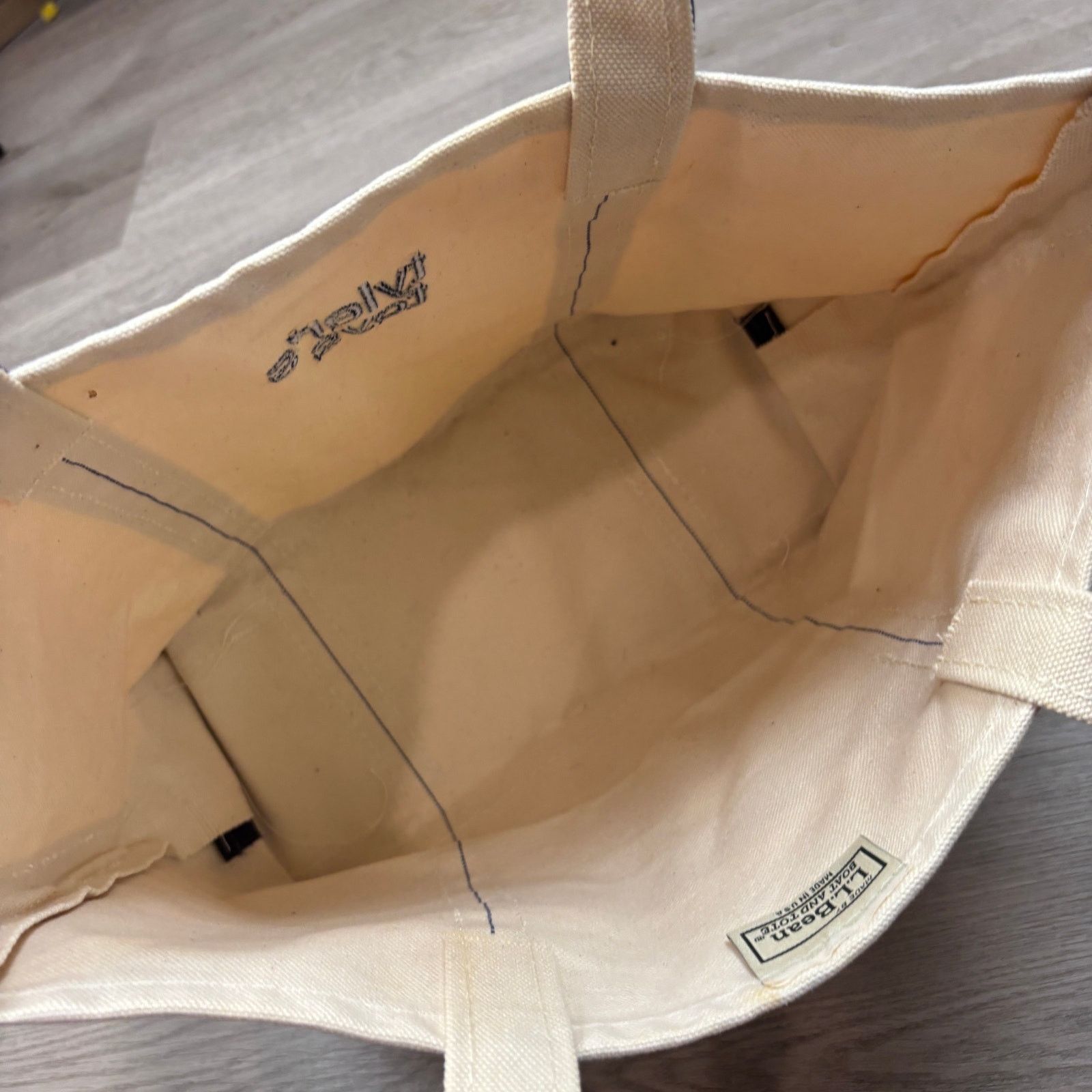 L.L. Bean × Vintage Vintage LL Bean Boat and Tote Medium Canvas Tote 18x11 Blue Size ONE SIZE - 5 Thumbnail