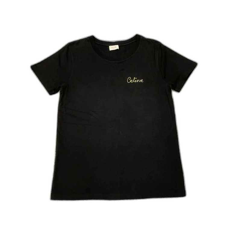 Celine Celine Black Logo Short Sleeve T-Shirt-yf Size US S / EU 44-46 / 1 - 1 Thumbnail