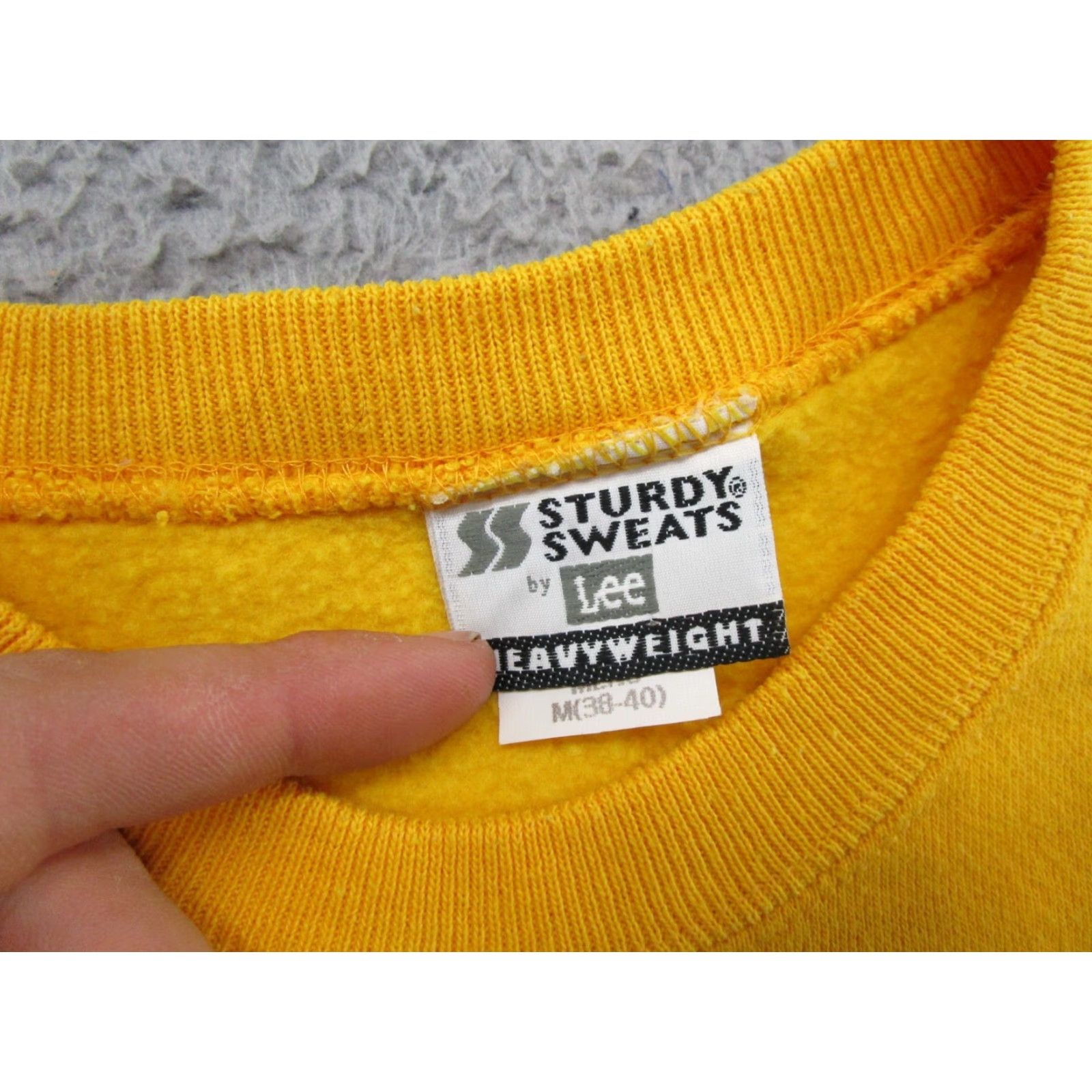 Lee VINTAGE 90s Lee Sweatshirt Pullover Hooded Gold Yellow M Mens Sweatshirt 90s Theme Size US M / EU 48-50 / 2 - 2 Thumbnail