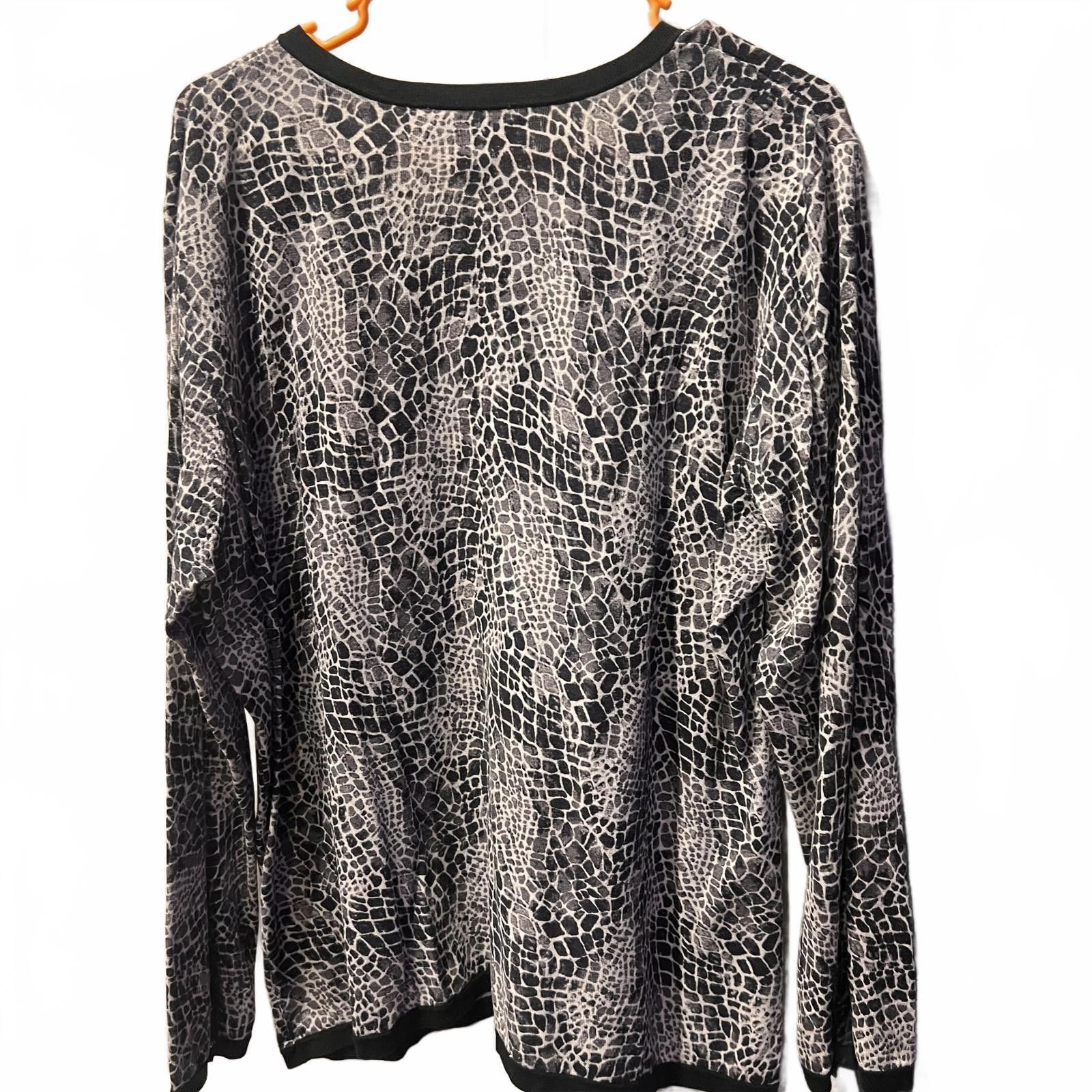 Other Judith Hart Woman 2X Black and White Patterned Button-Up Top Size XXL / US 16-18 / IT 52-54 - 2 Thumbnail
