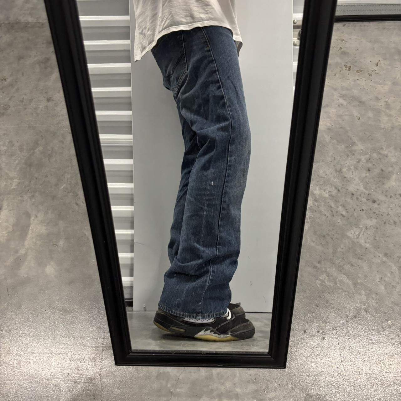 Japanese Brand × Vintage Crazy Vintage Y2K/2000s Grunge Dark Wash Bootcut Denim Jeans! Size US 31 - 2 Thumbnail