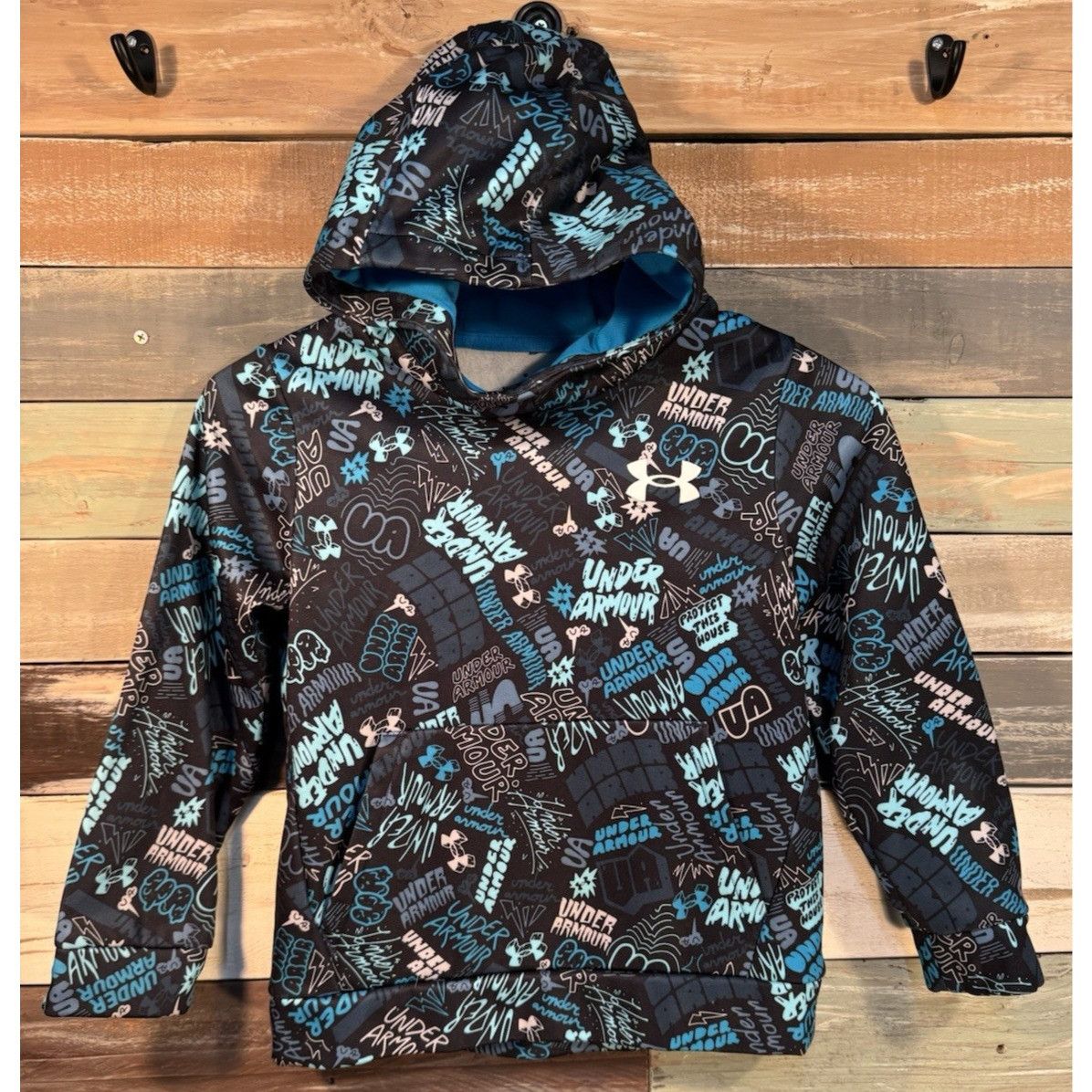 Under Armour Under Armour Blue Logo Pullover Hoodie Sweater Jacket Boys Y Size US XS / EU 42 / 0 - 5 Thumbnail