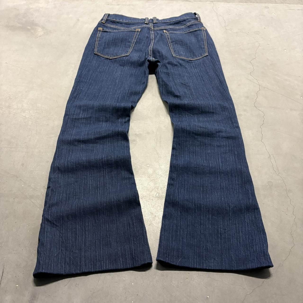 Vintage Crazy Vintage Y2K/2000s Flared Dark Blue Wash Denim Jeans! Size US 28 / EU 44 - 4 Thumbnail