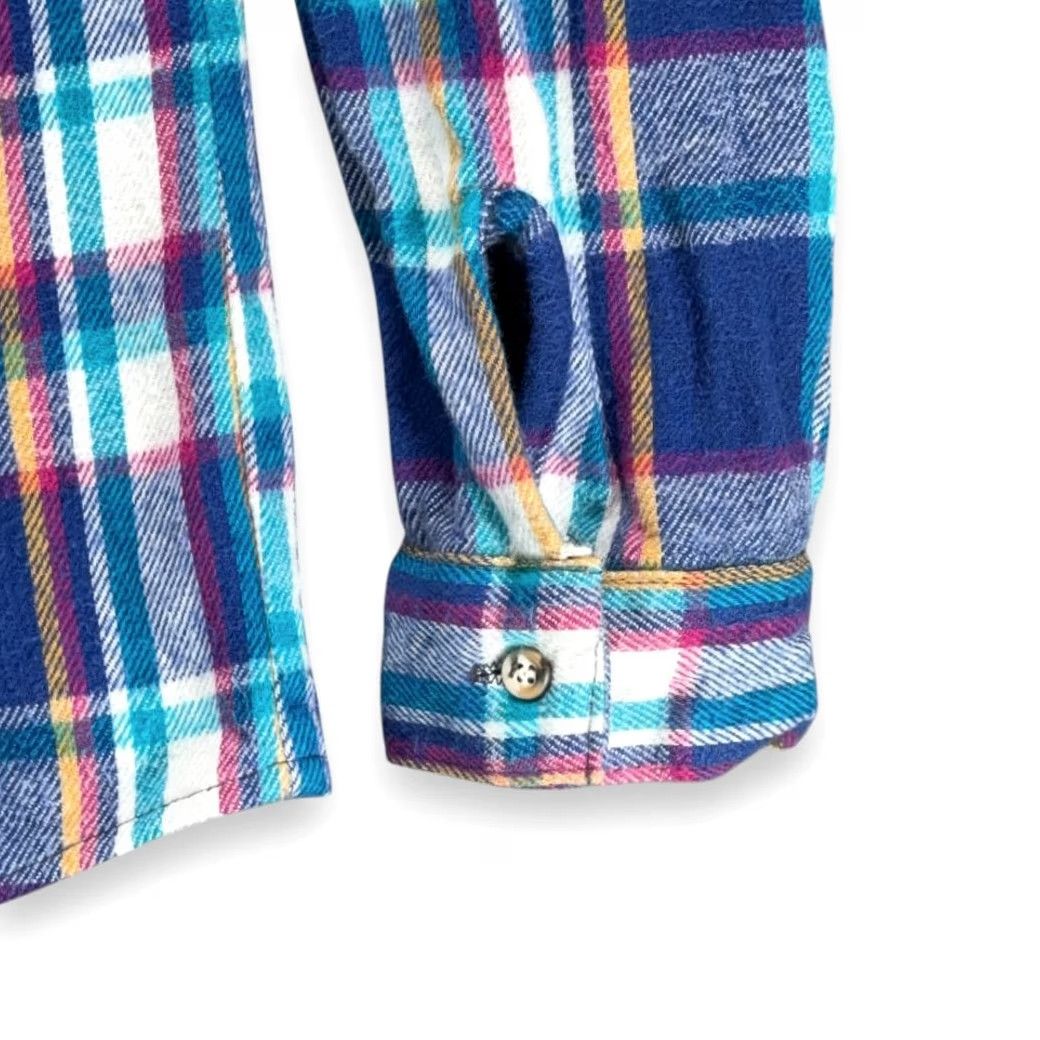 Vintage Vintage Five Brother Shirt Adult 4XL Blue Turquoise Plaid Flannel Workwear 90s Size US XXL / EU 58 / 5 - 6 Thumbnail