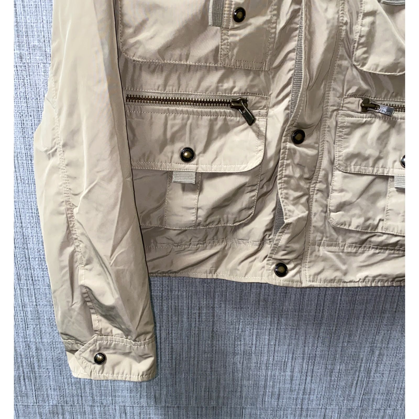 Vintage Jack And Jones Jacket Full Zip Womens Beige Nylon M Regular Size Women Size M / US 6-8 / IT 42-44 - 4 Thumbnail