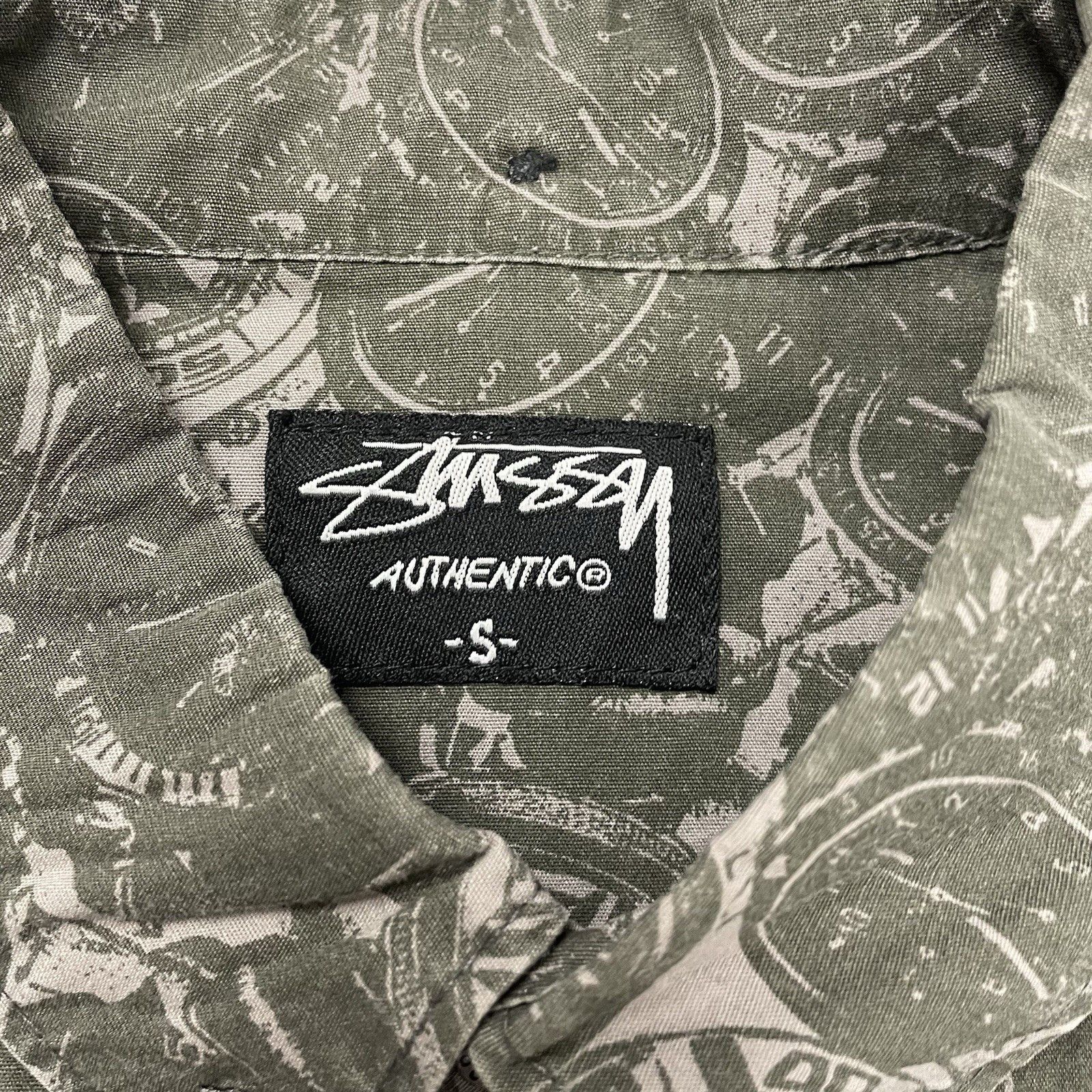 Stussy Vintage Stussy Shirt Watch Print Button Up Skater Shirt S Size US S / EU 44-46 / 1 - 4 Thumbnail