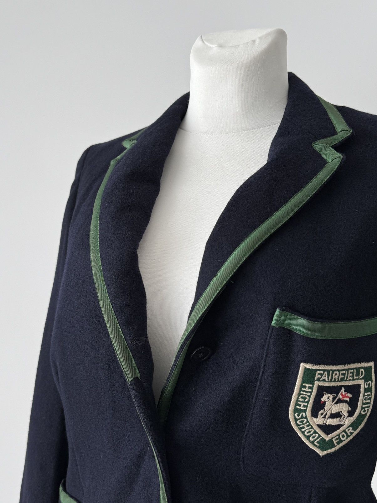 Japanese Brand 1950s England ‘Fairfield’ High School Women’s Wool Jacket Size XL / US 12-14 / IT 48-50 - 2 Thumbnail