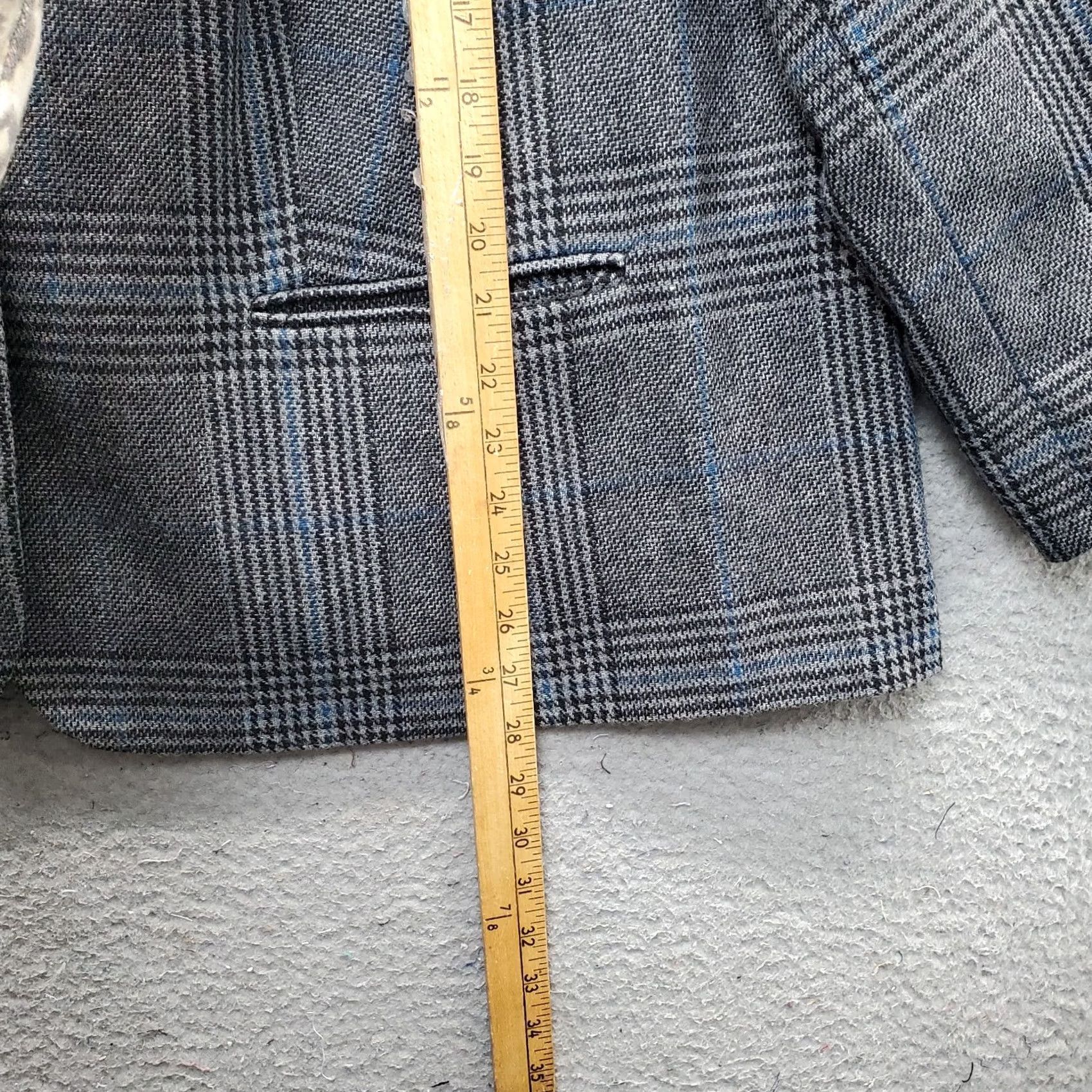Vintage Jessica London Blazer Jacket Womens 26 Multi Plaid Wool Blend Single Breasted Blazer Jacket Size 4XL / US 24-26 - 3 Thumbnail