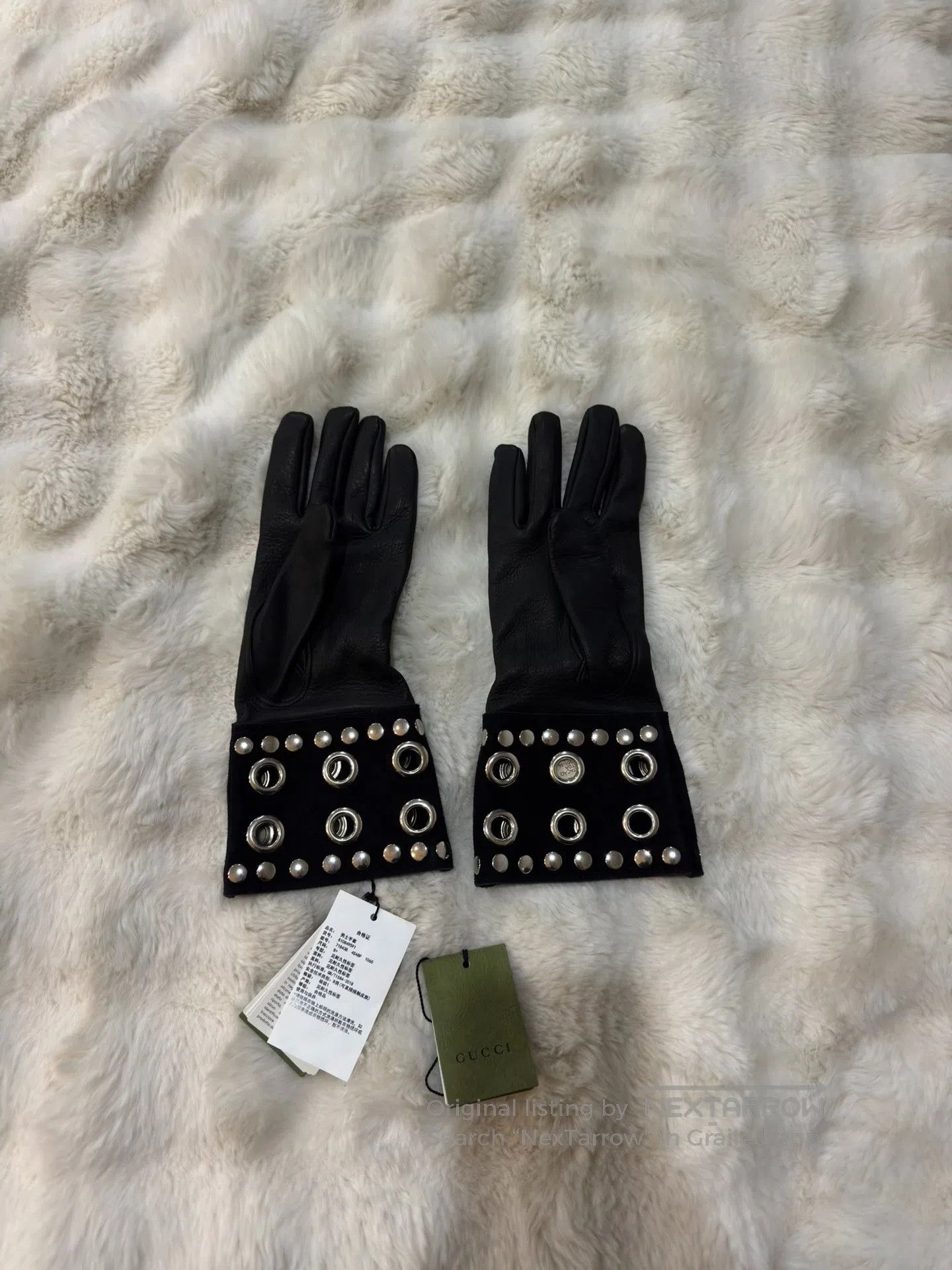 Gucci Guicci Deer Skin and Sheepskin Gloves| Size ONE SIZE - 4 Thumbnail