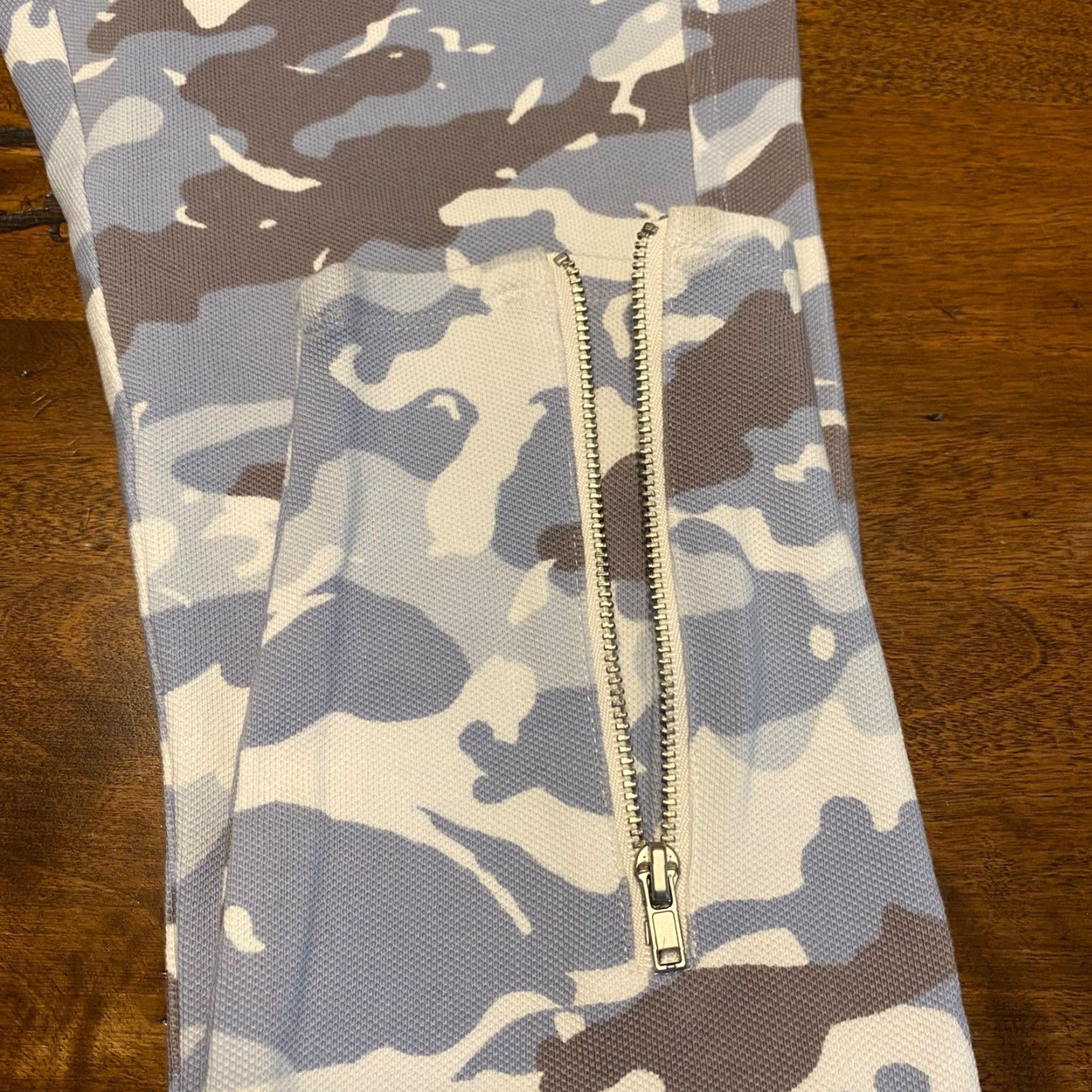 Vintage VINTAGE Lysse Women's Capri Pants Slim Slim Fit Ankle Zip Pockets Blue Camo Workwear Casual M Size 32" / US 10 / IT 46 - 7 Thumbnail