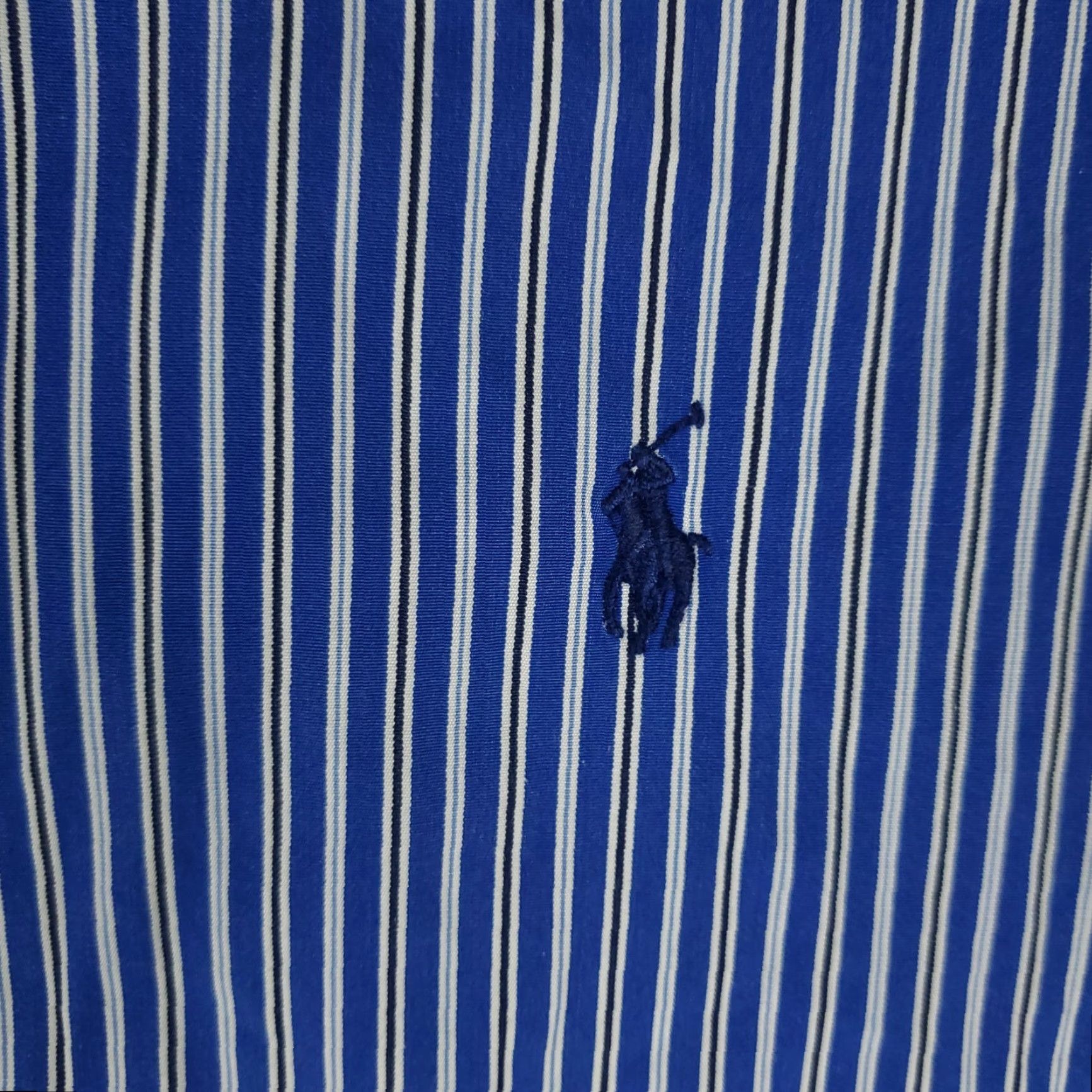 Ralph Lauren Ralph Lauren Shirt Mens 16 Blue Striped Pony Dress Button Up Long Sleeve Shirt Size 42R - 2 Thumbnail