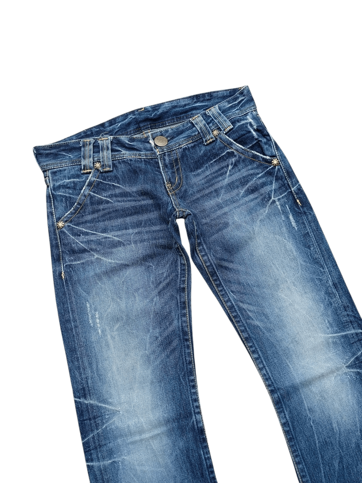 Japanese Brand Japanese Brand Bogart Vulga Whiskers Flare Jeans Size US 32 / EU 48 - 8 Thumbnail