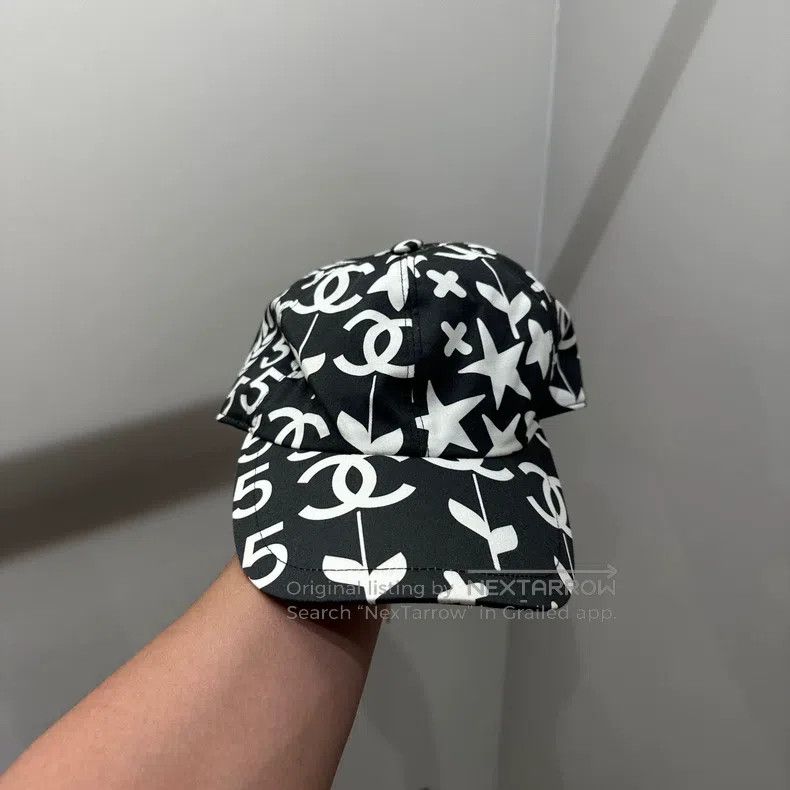 Chanel Chanel Double C full printed pattern logo baseball cap Size ONE SIZE - 3 Thumbnail