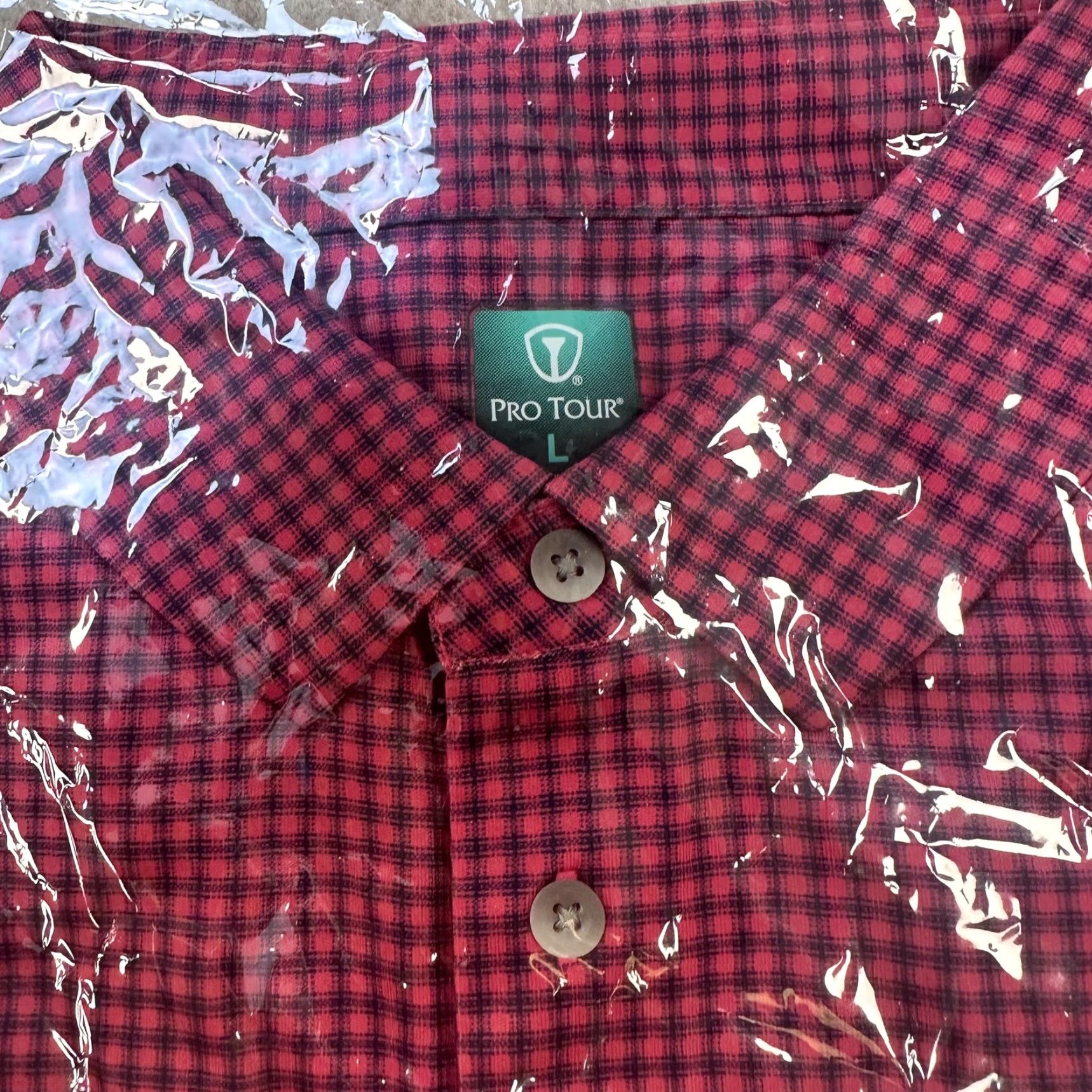Vintage Pro Tour Polo Shirt Mens Large Red Plaid Golf Motionplay Coolplay Sunplay Polyester Short Sleeve Collared Polo Shirt Vintage No Size US L / EU 52-54 / 3 - 2 Thumbnail