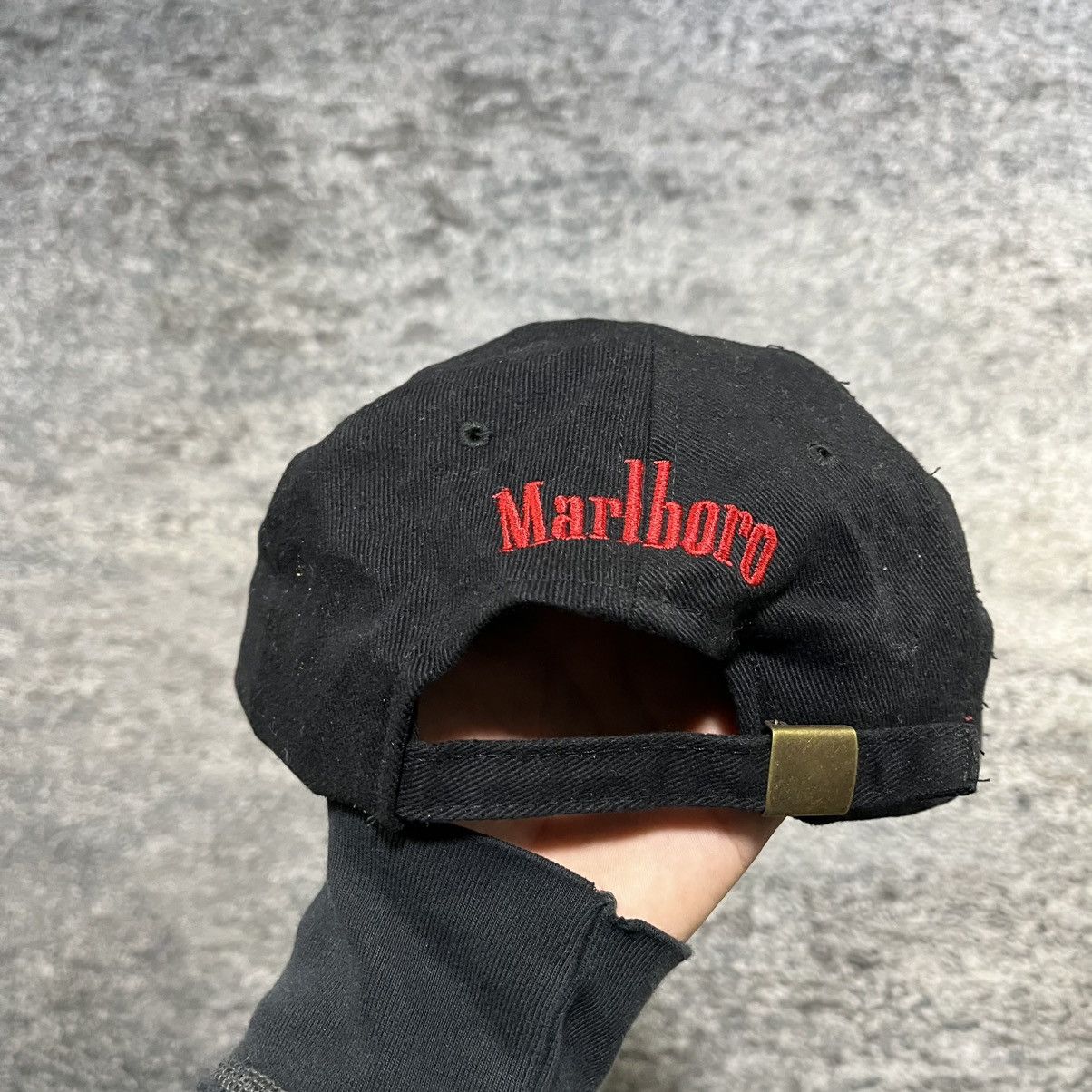 Marlboro VINTAGE 90s MARLBORO BLACK RED LOGO COWBOY WESTERN STYLE HAT Size ONE SIZE - 4 Thumbnail