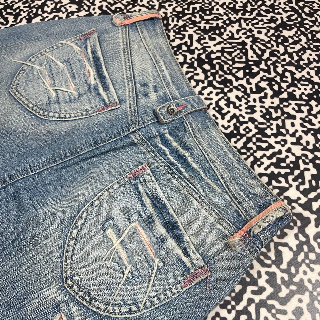 Japanese Brand Vintage Y2K Japanese Distressed Retro Style Mini Skirt Style Size 29" - 12 Thumbnail