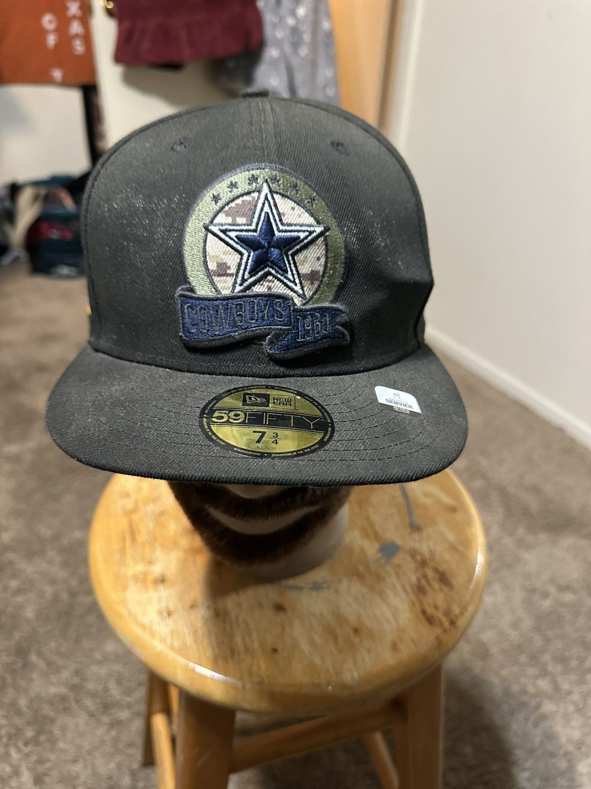 New Era Vintage NFL New Dallas Cowboys hat 00s size 7 3/4 Size ONE SIZE - 2 Thumbnail