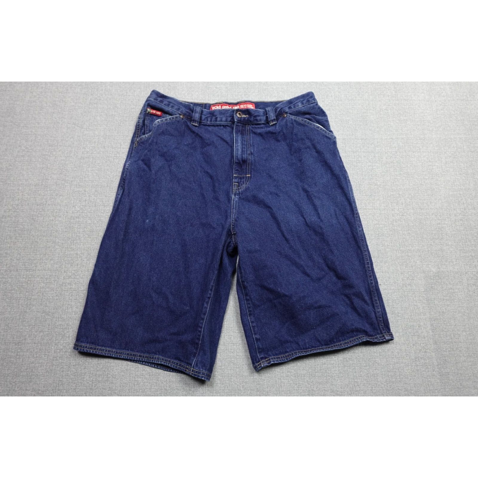 Ecko Unltd. VINTAGE Ecko Unltd Short Mens 38 Blue Baggy Wide Leg Loose Fit Dark Wash Skater Size US 38 / EU 54 - 2 Thumbnail