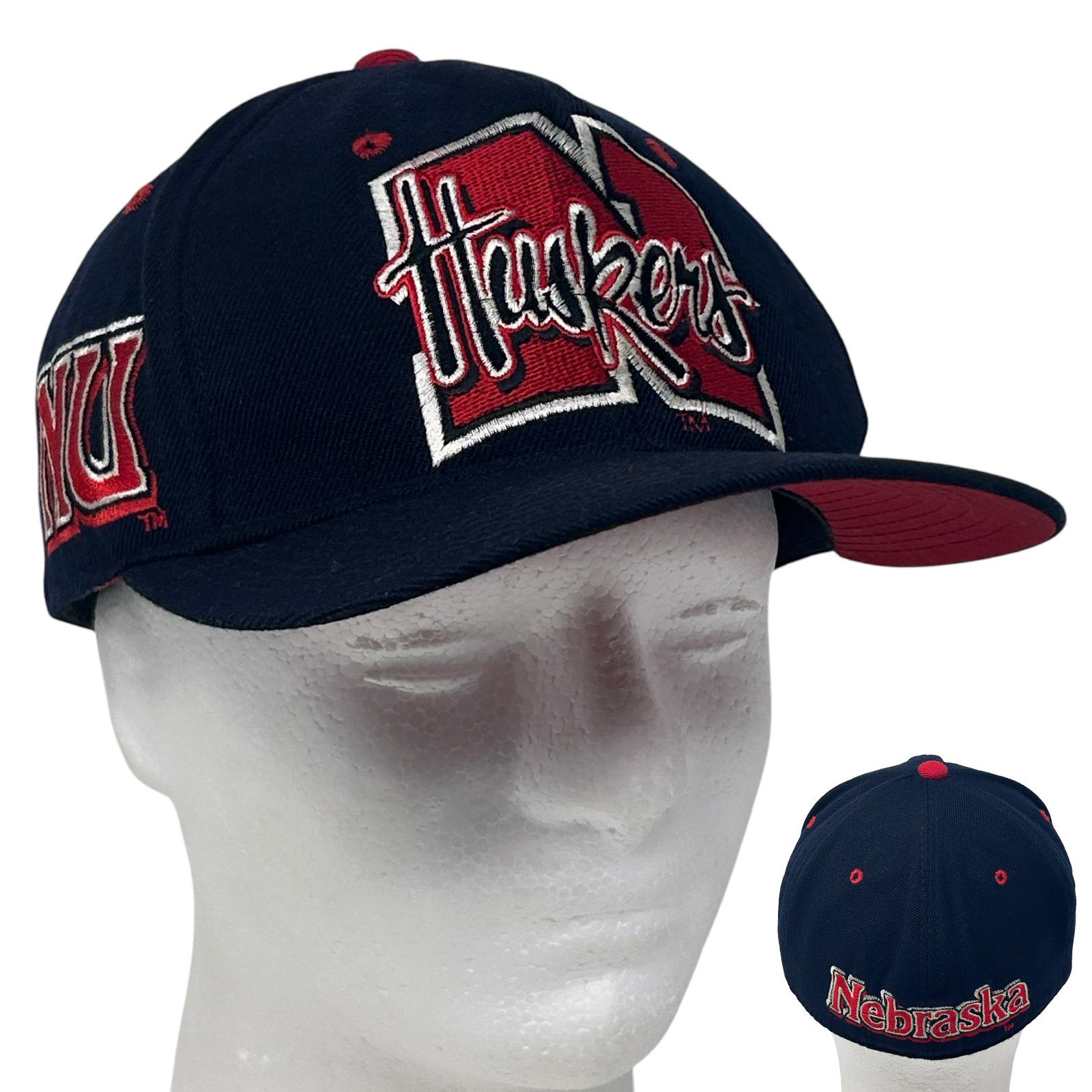 Zephyr Vintage Nebraska Cornhuskers Hat Baseball Cap Blue 7 1/8 Size ONE SIZE - 1 Thumbnail