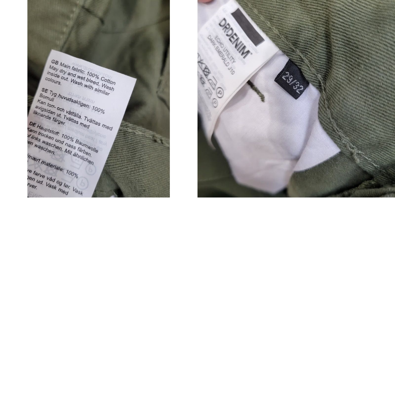Vintage VINTAGE Echo DRDENIM Women's Cargo Pants Green Straight Regular 29 NWT Size 29" - 8 Thumbnail