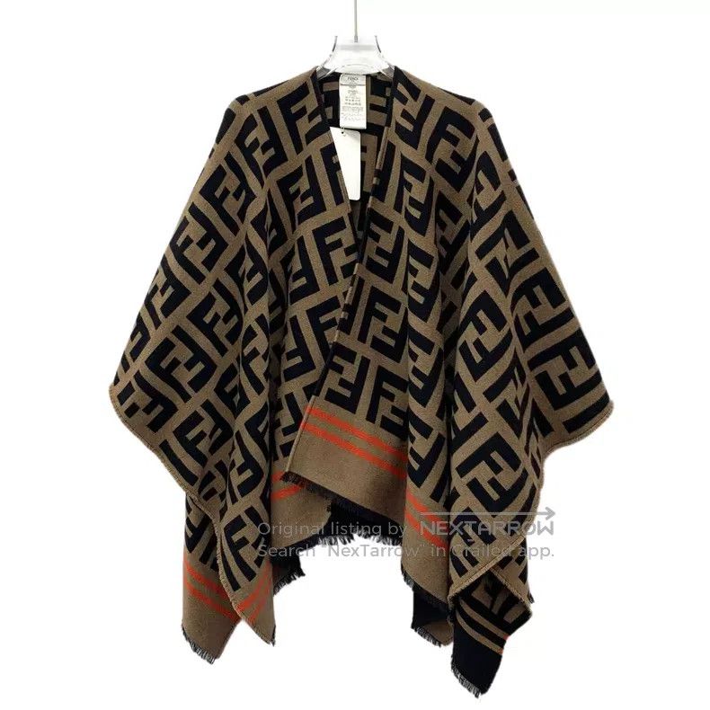 Fendi Fendi size 140*140cm Classic FF Monogram All-Over Print Woo Size ONE SIZE - 1 Thumbnail