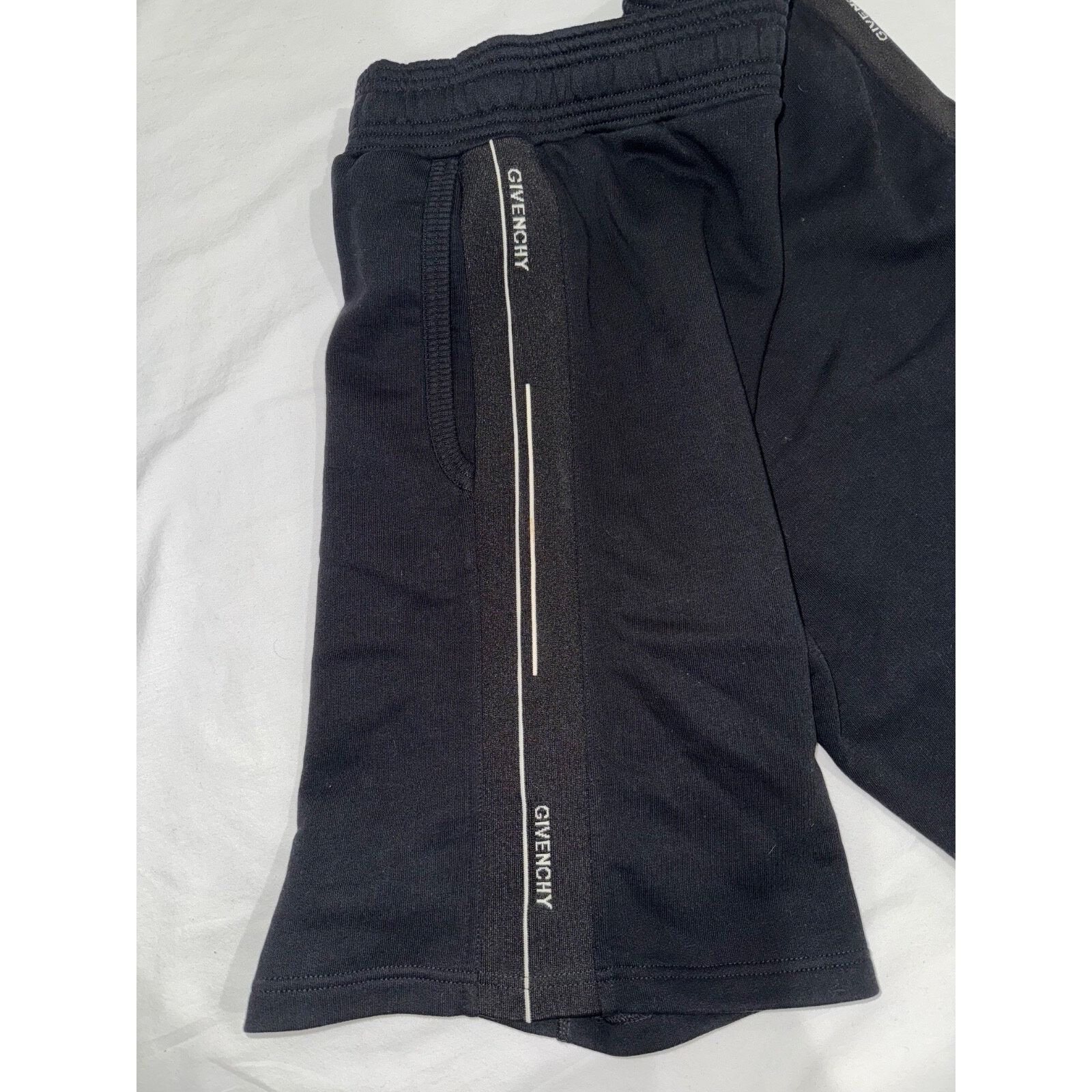 Givenchy Givenchy Paris Black White Stripe Side Logo Cotton Sweat Size US 32 / EU 48 - 4 Thumbnail