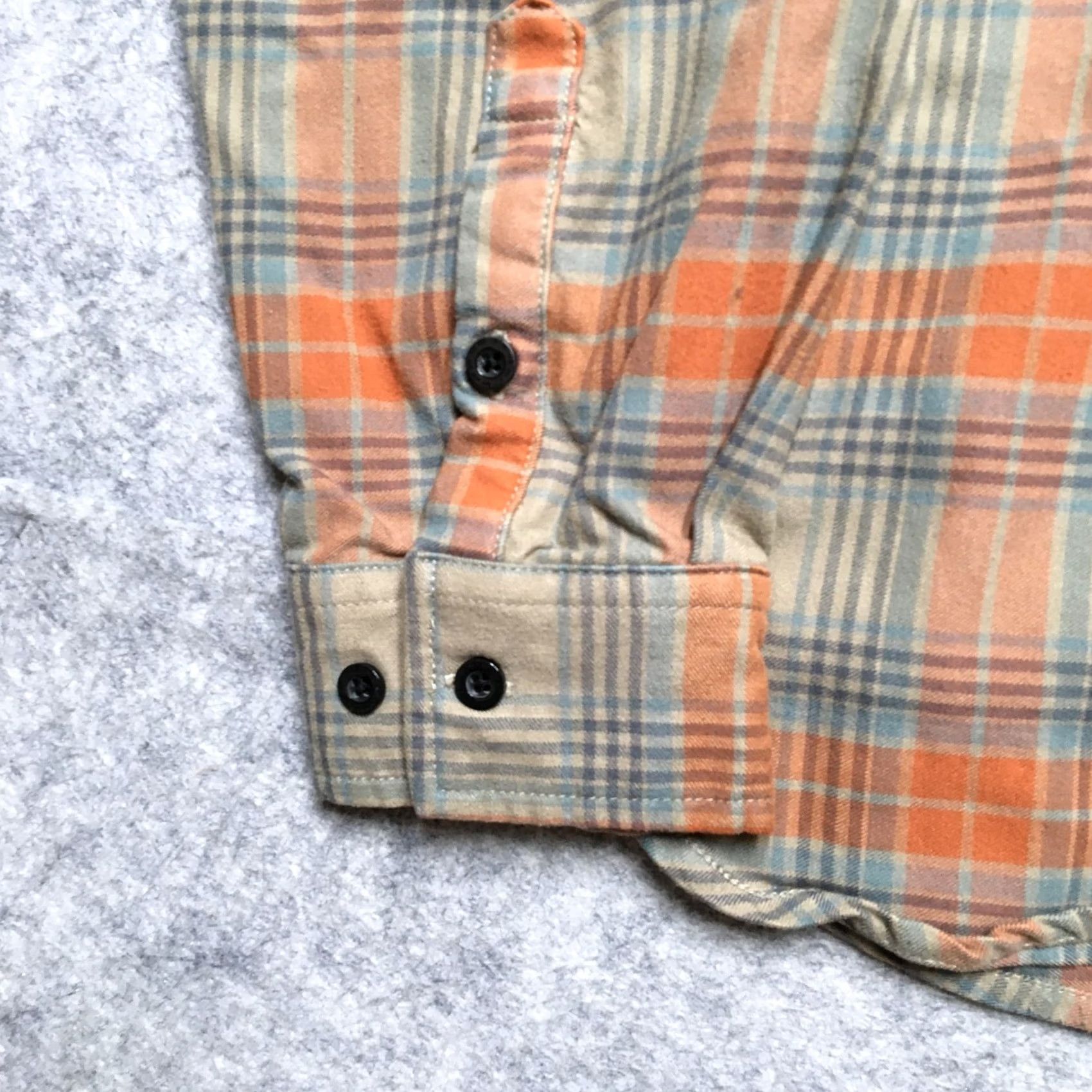 Vintage MTN OPS Shirt Mens XL Tan/Orange Plaid Flannel Button Up Stretch Outdoor Hunting Size US XL / EU 56 / 4 - 2 Thumbnail