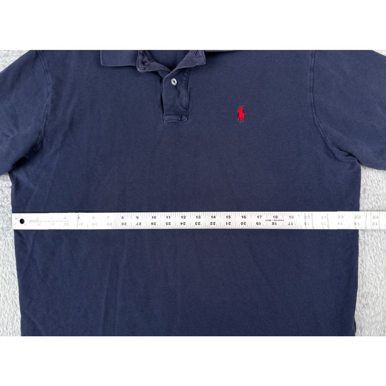 Polo Ralph Lauren VINTAGE Polo Ralph Lauren Shirt Men XL Blue 100% Cotton Knit Short Sleeve Polo Shirt Regular Fit Logo Embroidered Button Collar Size US XL / EU 56 / 4 - 7 Thumbnail
